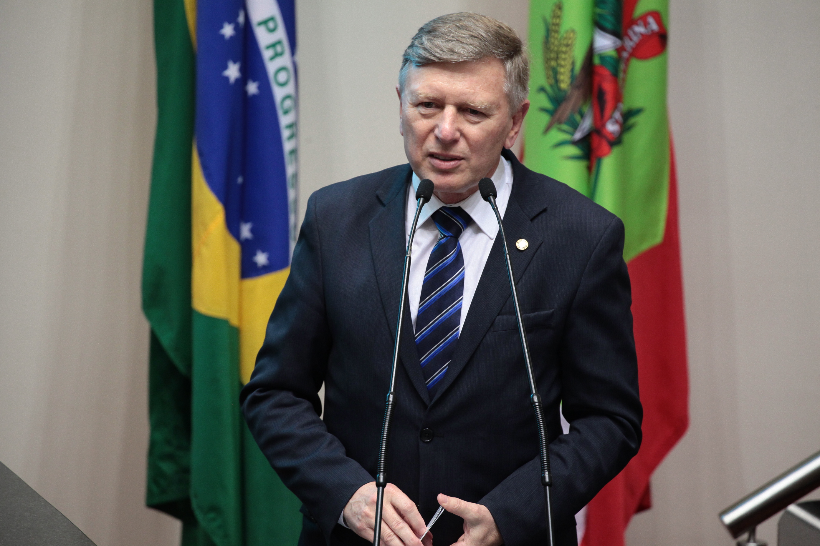 Sessão Ordinária. Deputado Milton Hobus (PSD). Foto: Miriam Zomer