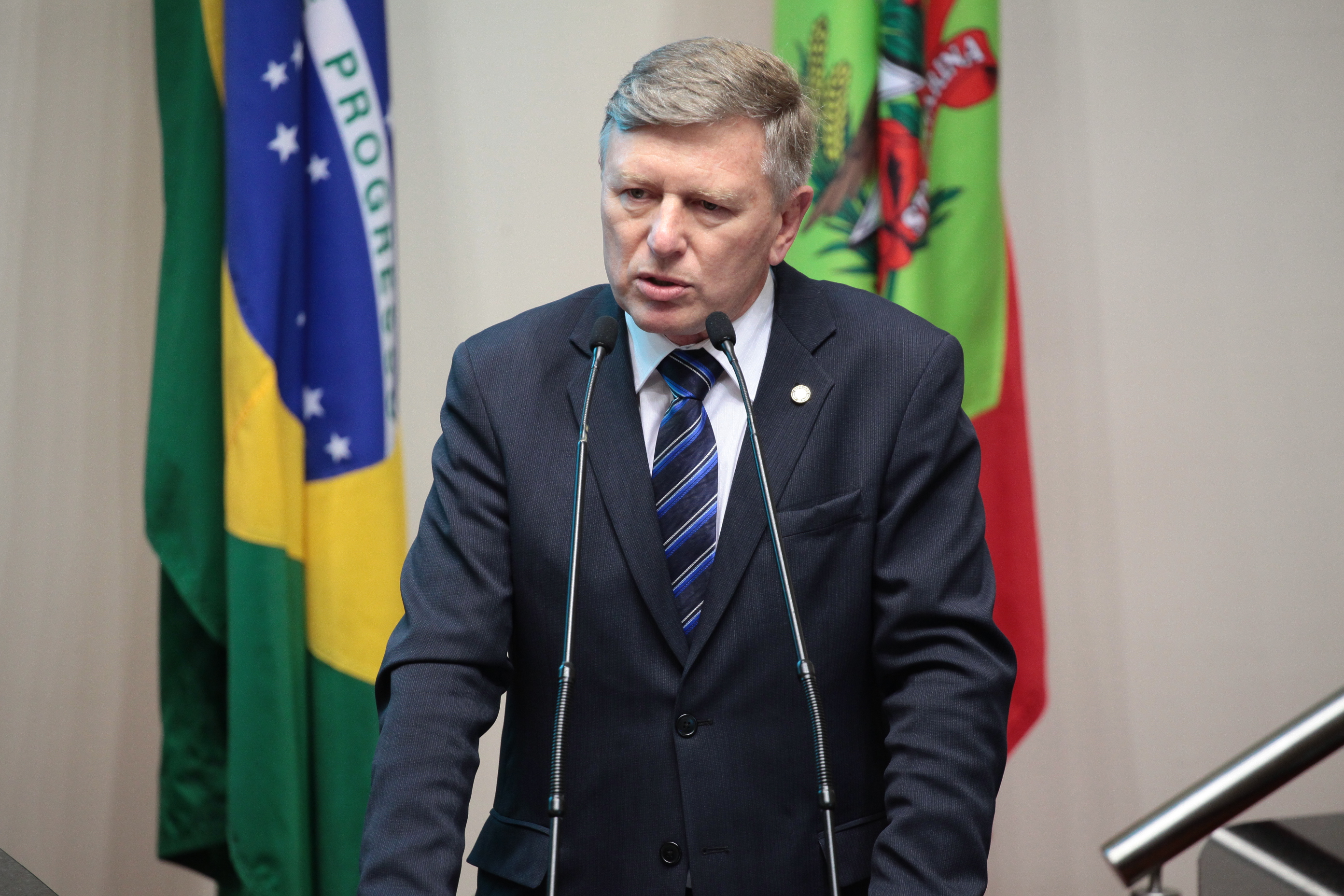 Sessão Ordinária. Deputado Milton Hobus (PSD). Foto: Miriam Zomer