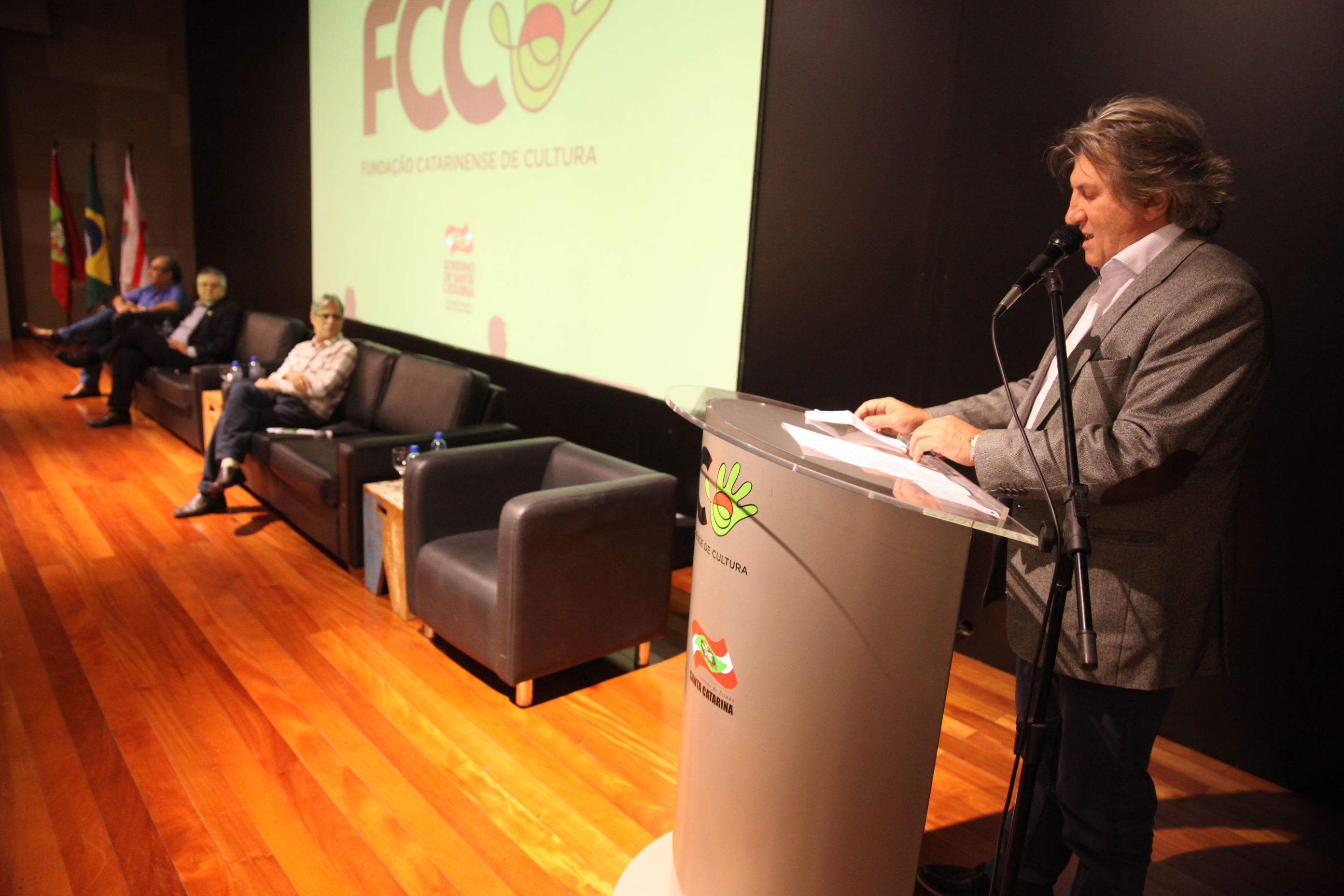 Solenidade de Lançamento Edital Elisabete Anderle.  Leonel Pavan, secretário de Turismo, Cultura e Esporte.