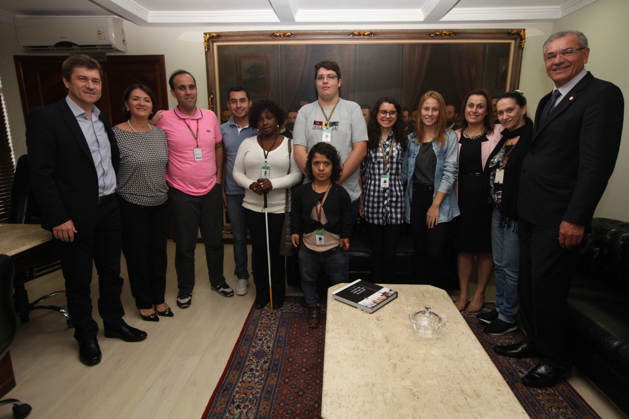 Presidente recebe os novos estagiários do Alesc Inclusiva