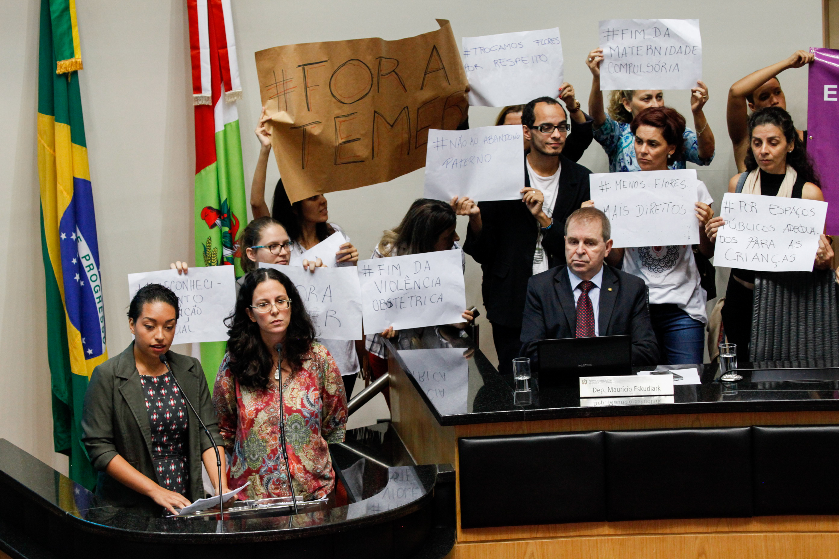Coletivos de Mulheres Apresentam Manifesto (Mãenifesto) no Plenário da Alesc. Foto: Vitor Shimomura / Agência AL
