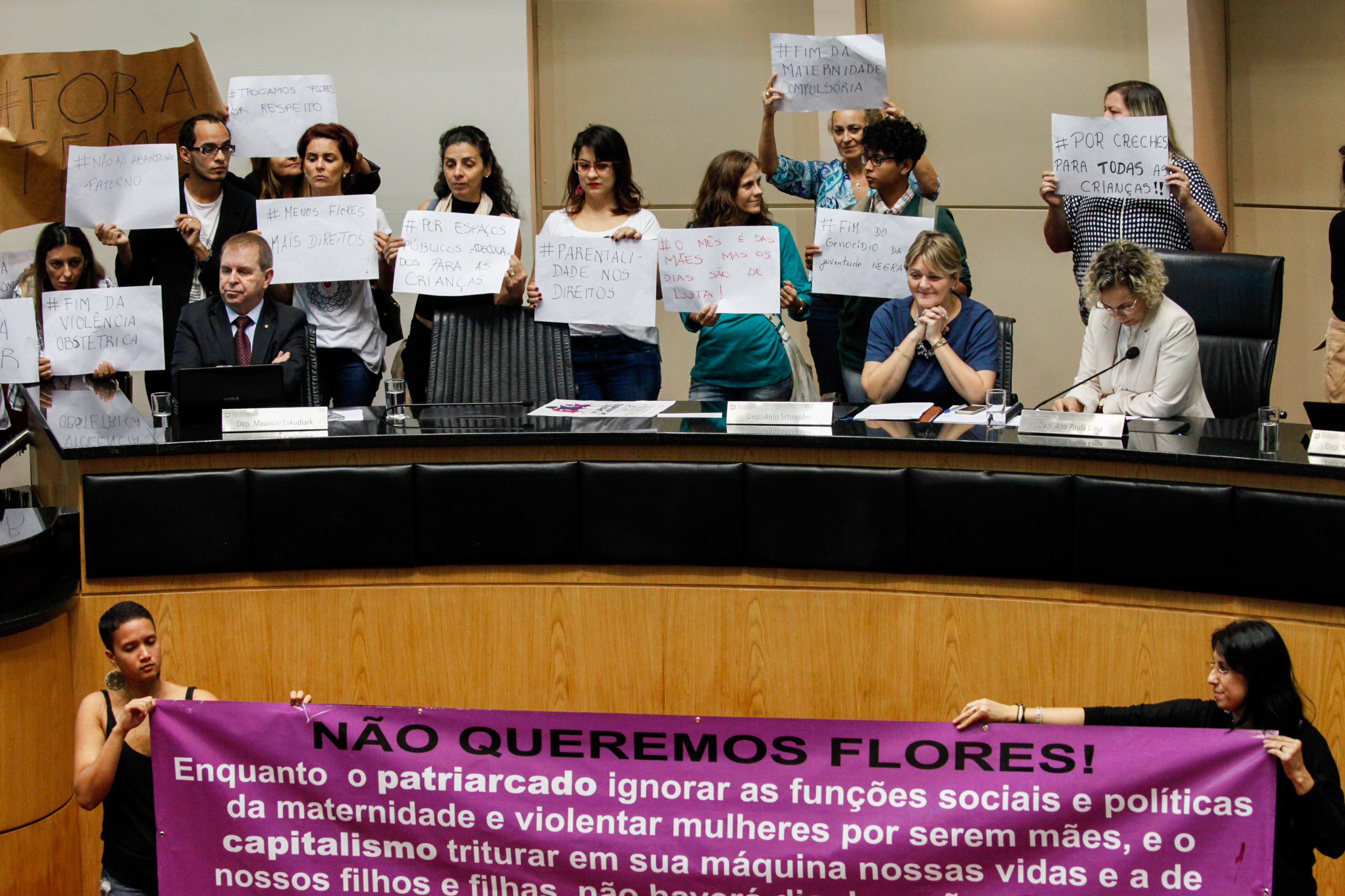 Coletivos de Mulheres Apresentam Manifesto (Mãenifesto) no Plenário da Alesc. Foto: Vitor Shimomura / Agência AL