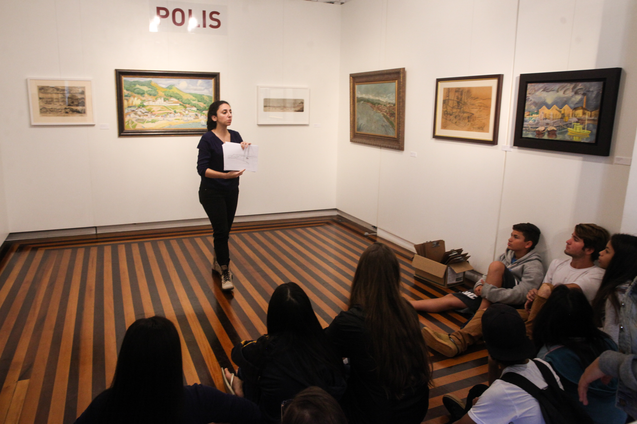 Alunos do 8º ano da Escola Estadual Básica Porto do Rio Tavares.