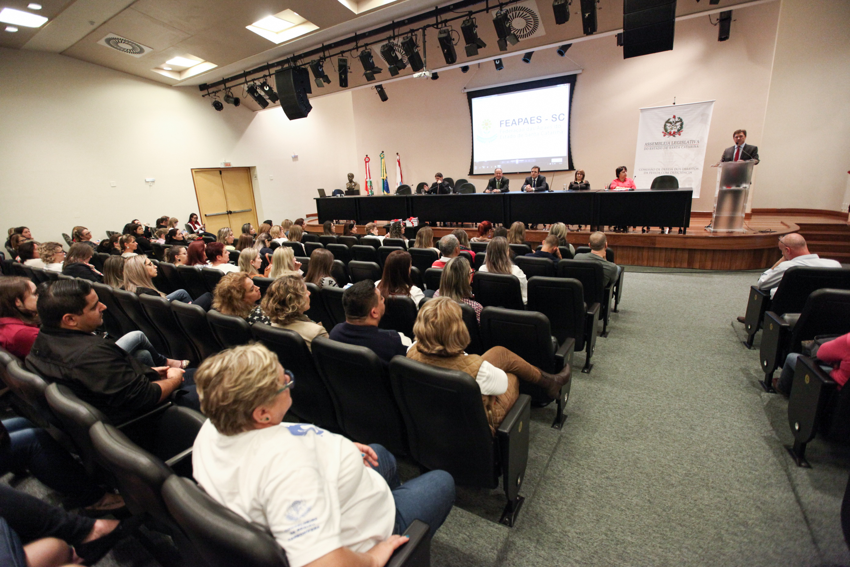 IV Seminário de Saúde e Prevenção das Deficiências das APAEs de Santa Catarina.