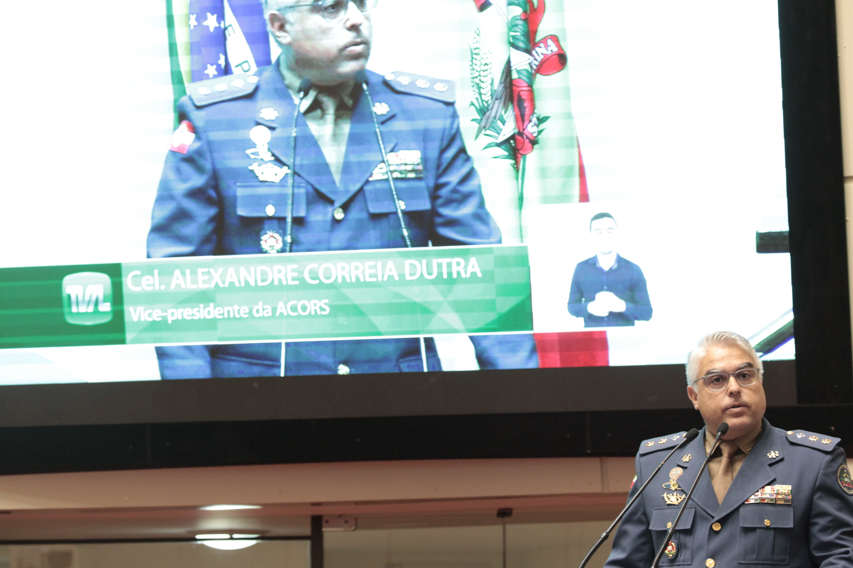 Coronel Alexandre Correia Dutra - Vice-presidente da ACORS. Sessão Ordinária.