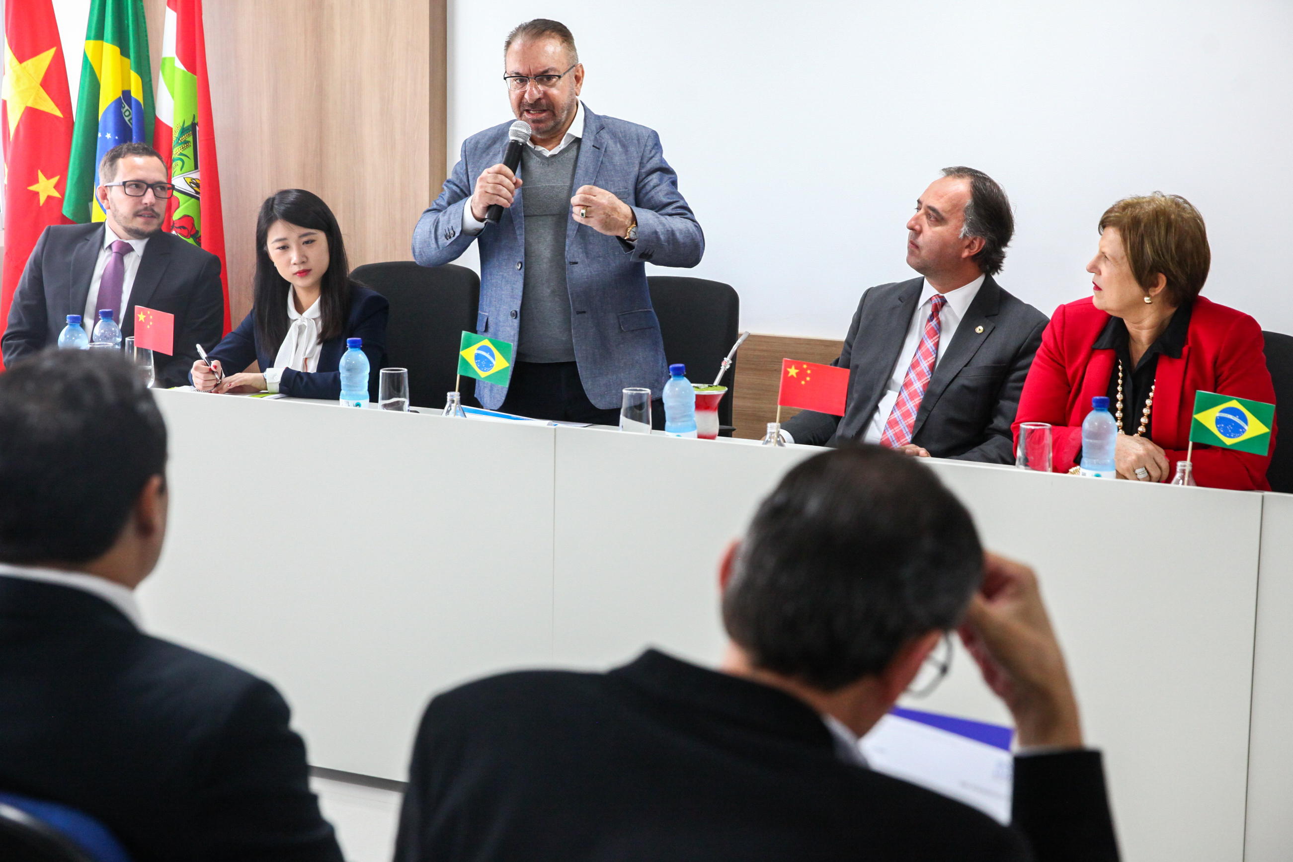 Prefeito de Itajaí, Volnei Morastoni. Fecam Recebe Delegação Chinesa.