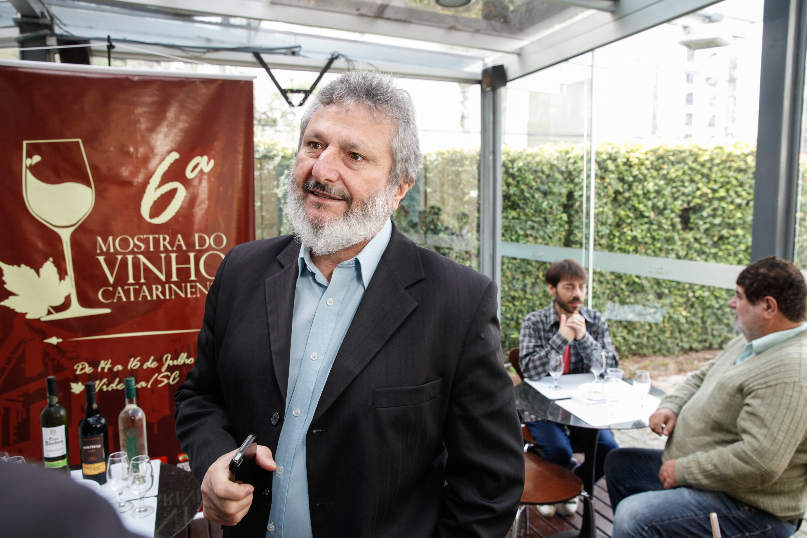 Deputado Padre Pedro Baldissera (PT). Oficina de Degustação da 6º Mostra do Vinho Catarinense.