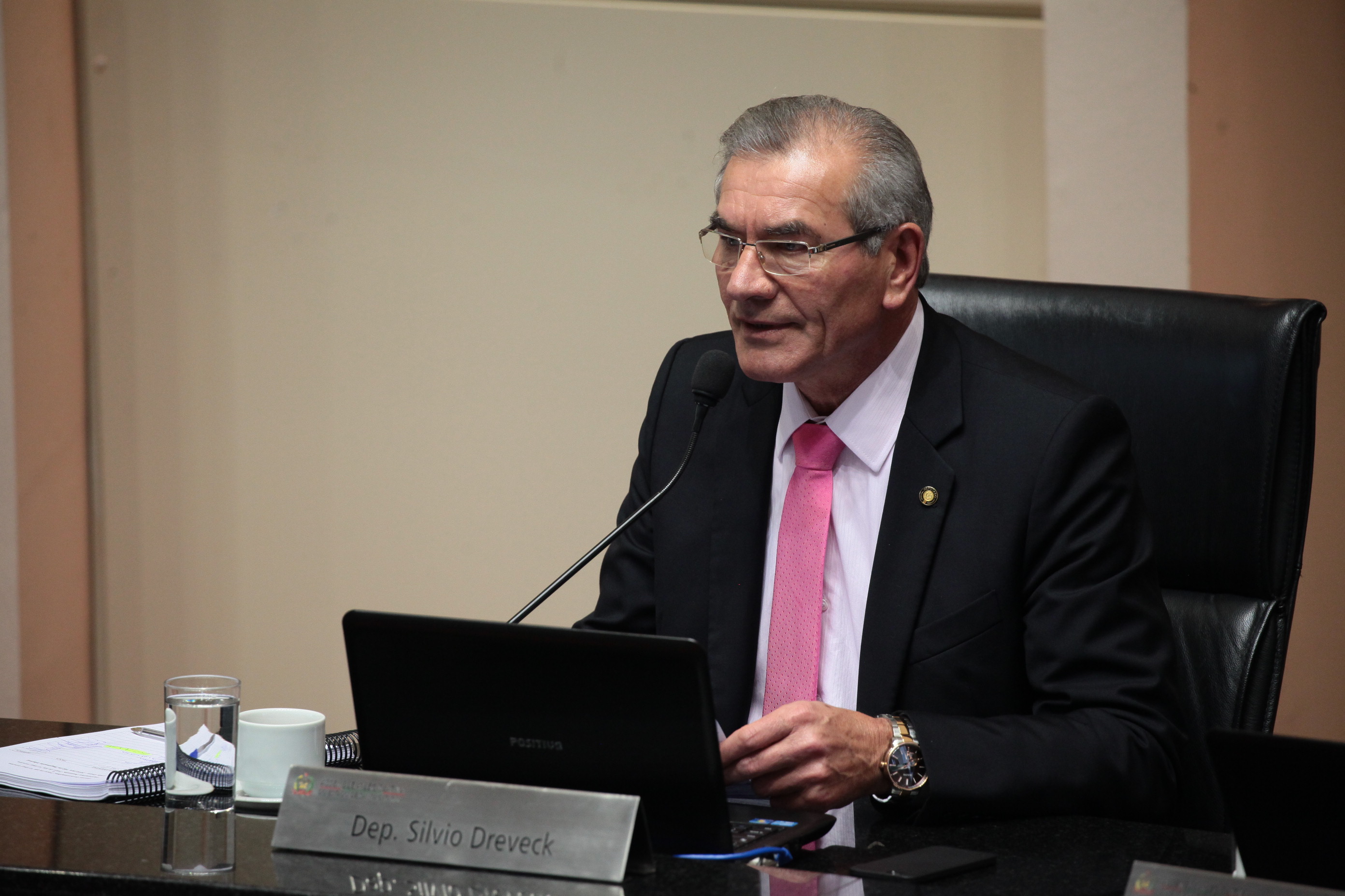 Sessão Ordinária. Deputado Silvio Dreveck (PP). Foto: Miriam Zomer / Agência AL