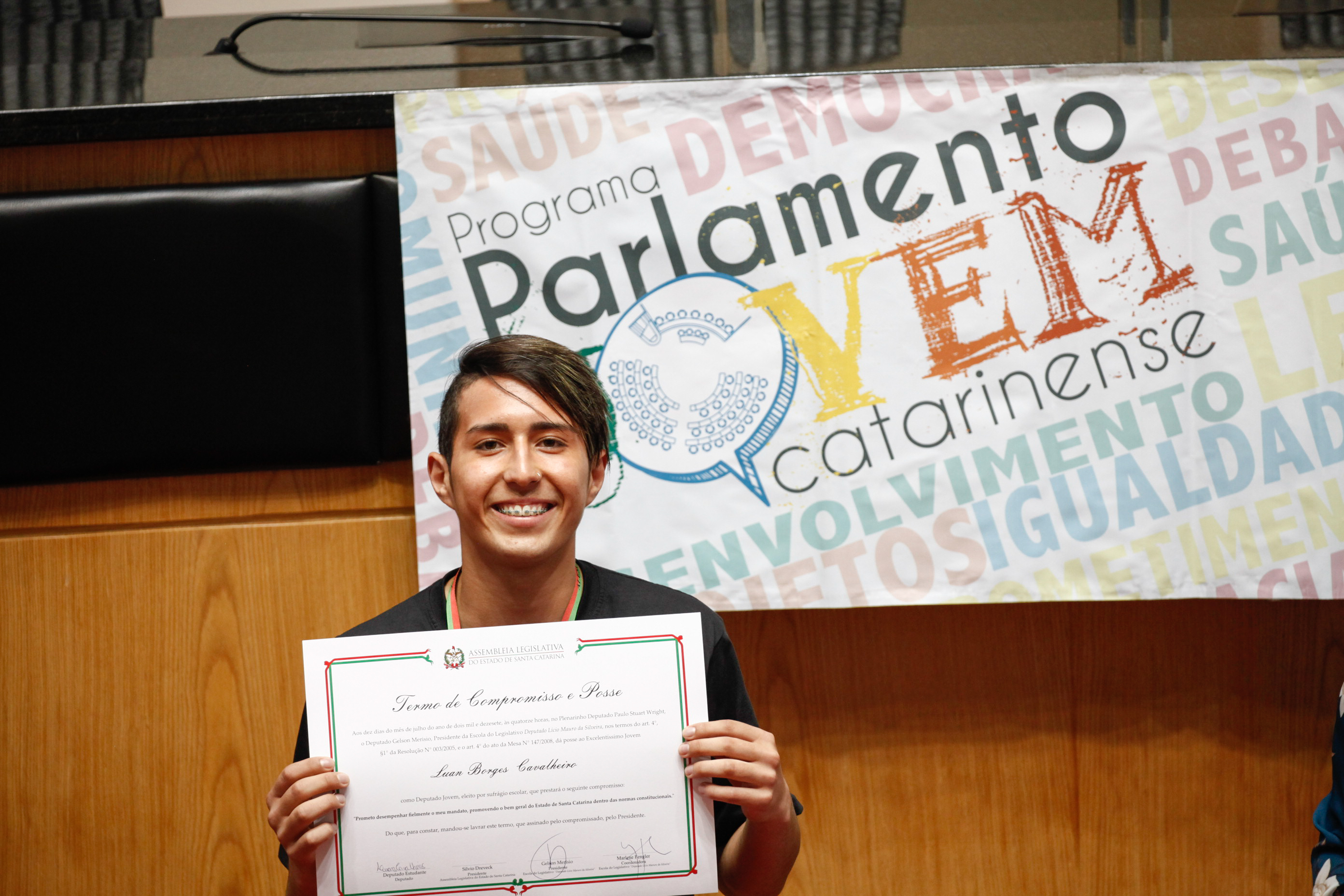 Cerimônia de Posse do Parlamento Jovem. Foto: Karina Ferreira / Agência AL