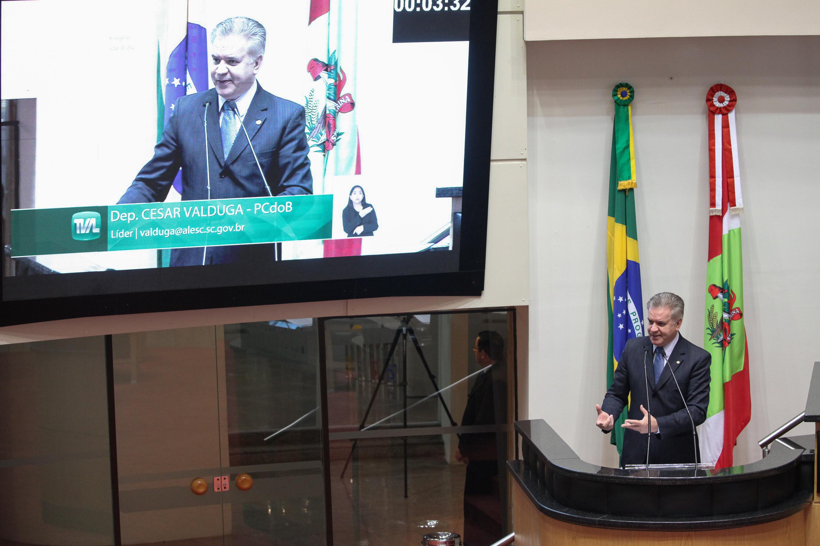 Deputado Cesar Valduga (PCdoB). Sessão Ordinária.