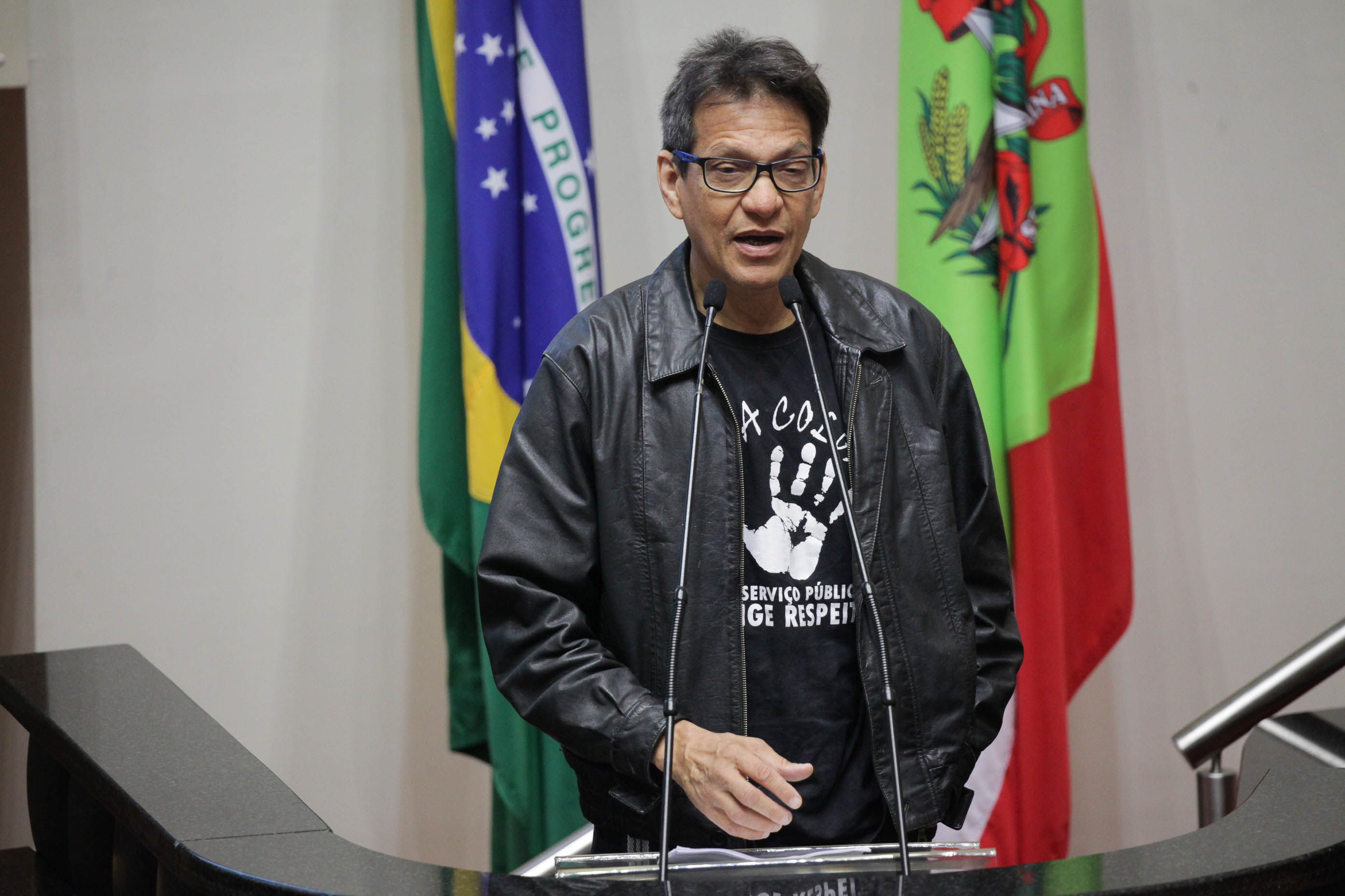 Secretário de Comunicação do Sintesp/SC. Wolney da Rocha.