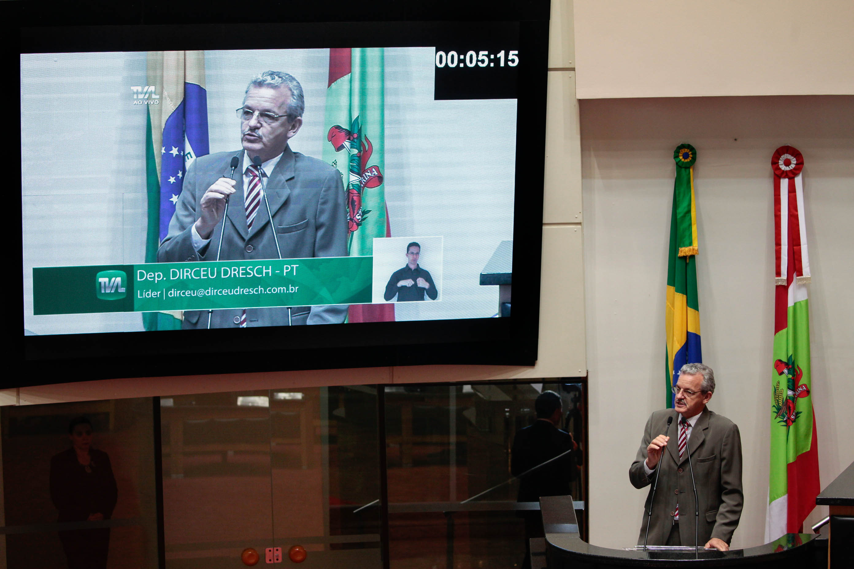 Deputado Dirceu Dresch (PT). Sessão Ordinária.