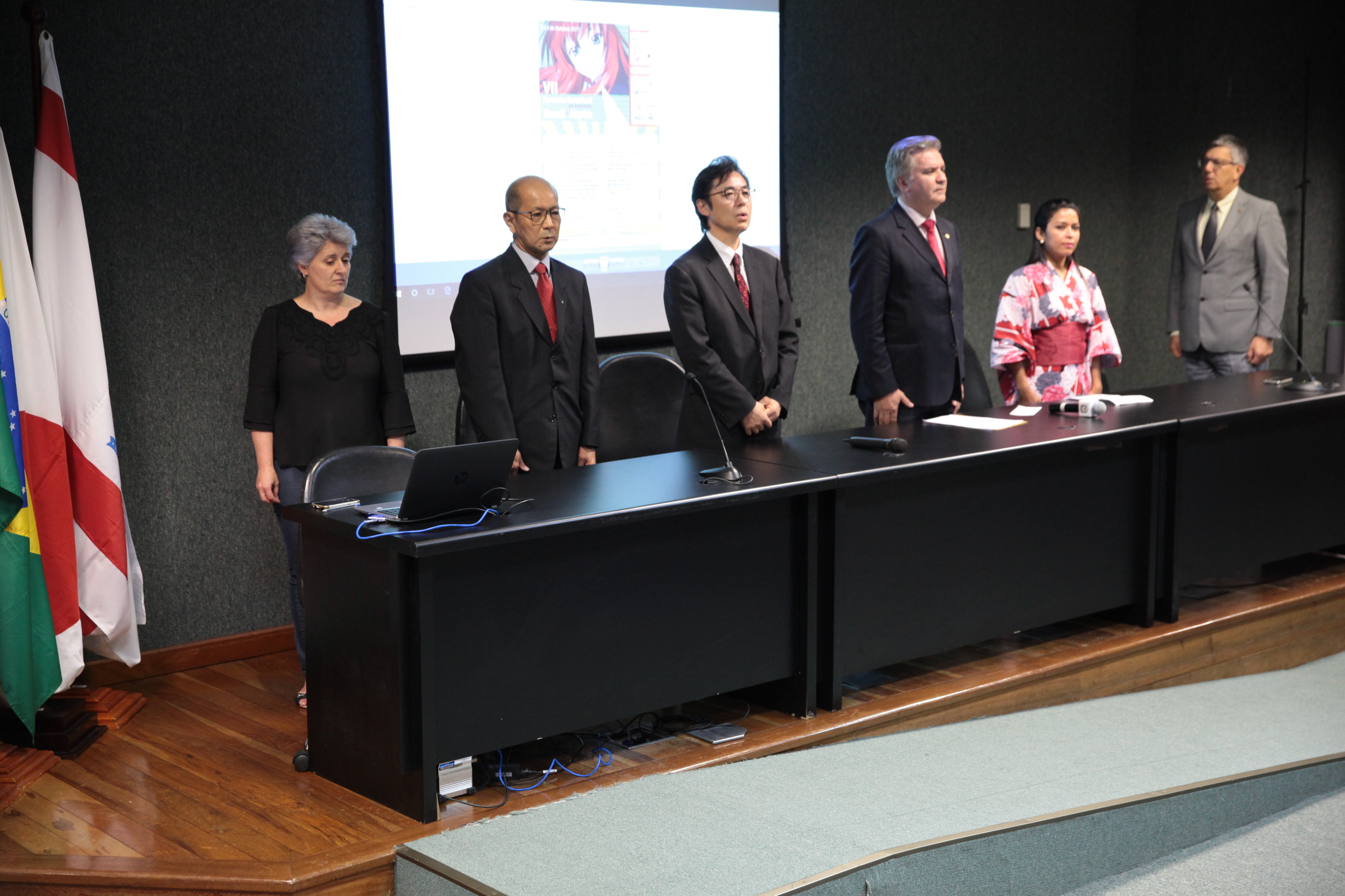 Cerimônia de abertura da VII Semana Estadual da Amizade Brasil-Japão.