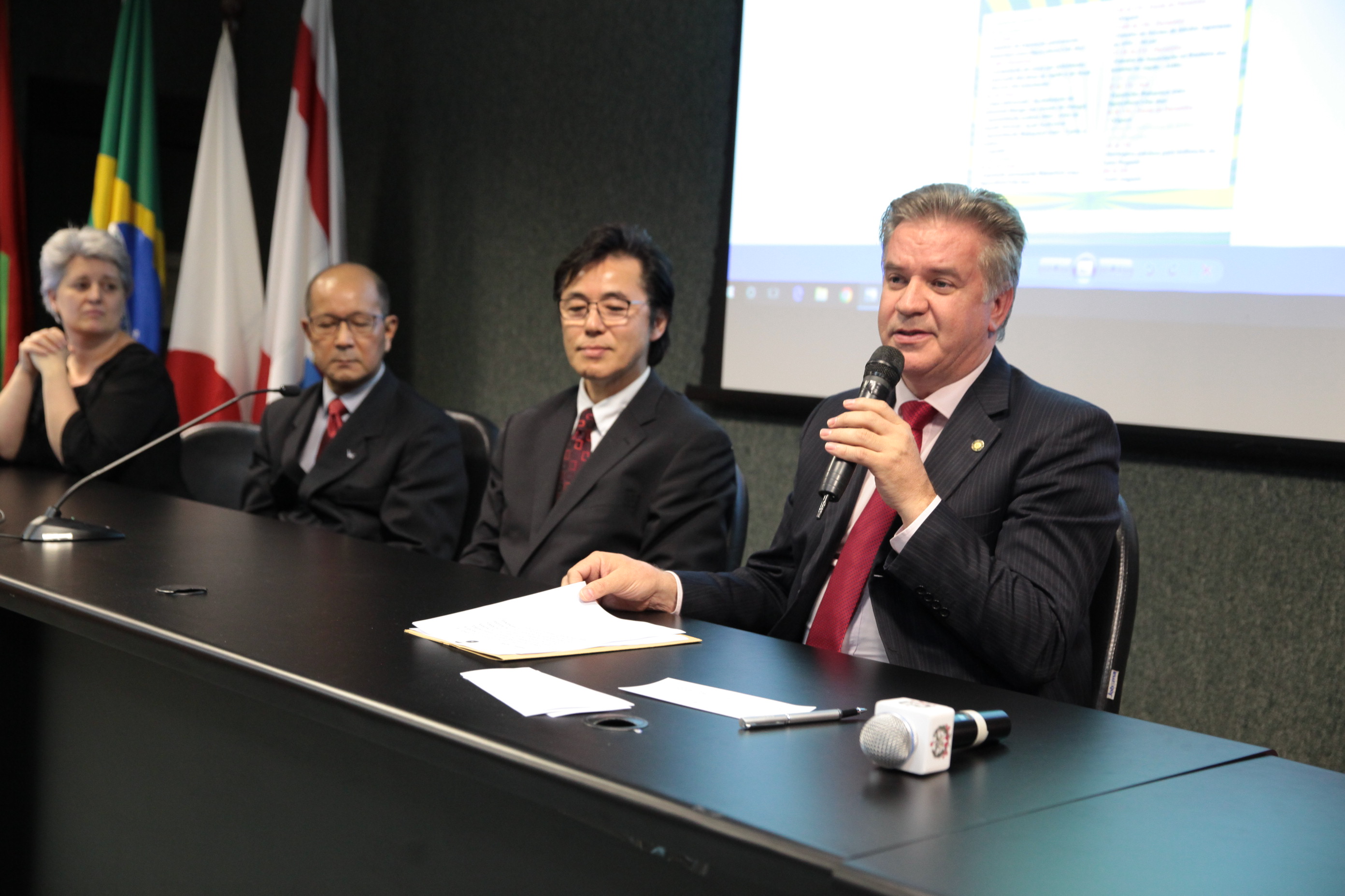 Cerimônia de abertura da VII Semana Estadual da Amizade Brasil-Japão.