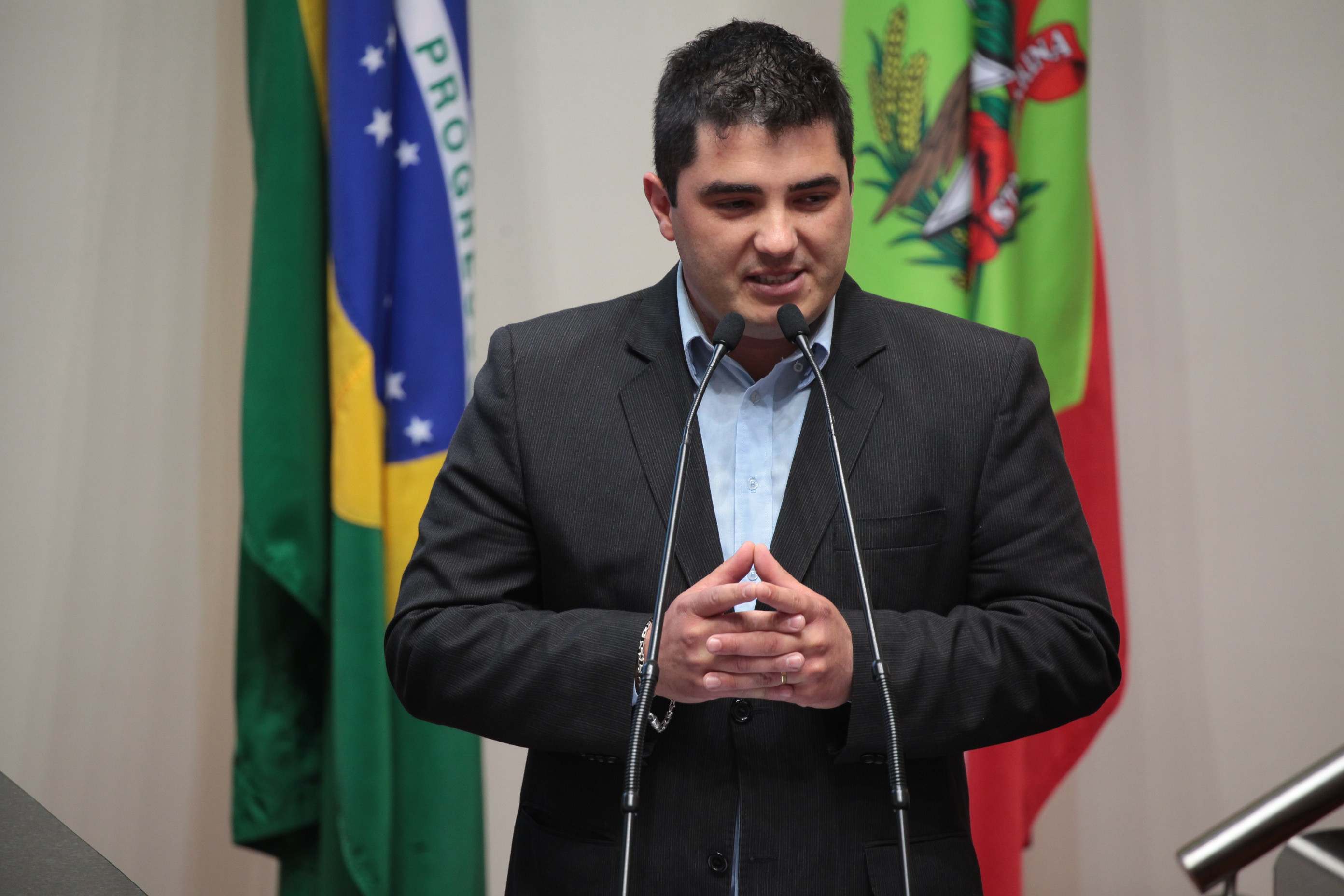 Prefeito de São Joaquim Giovani Nunes.