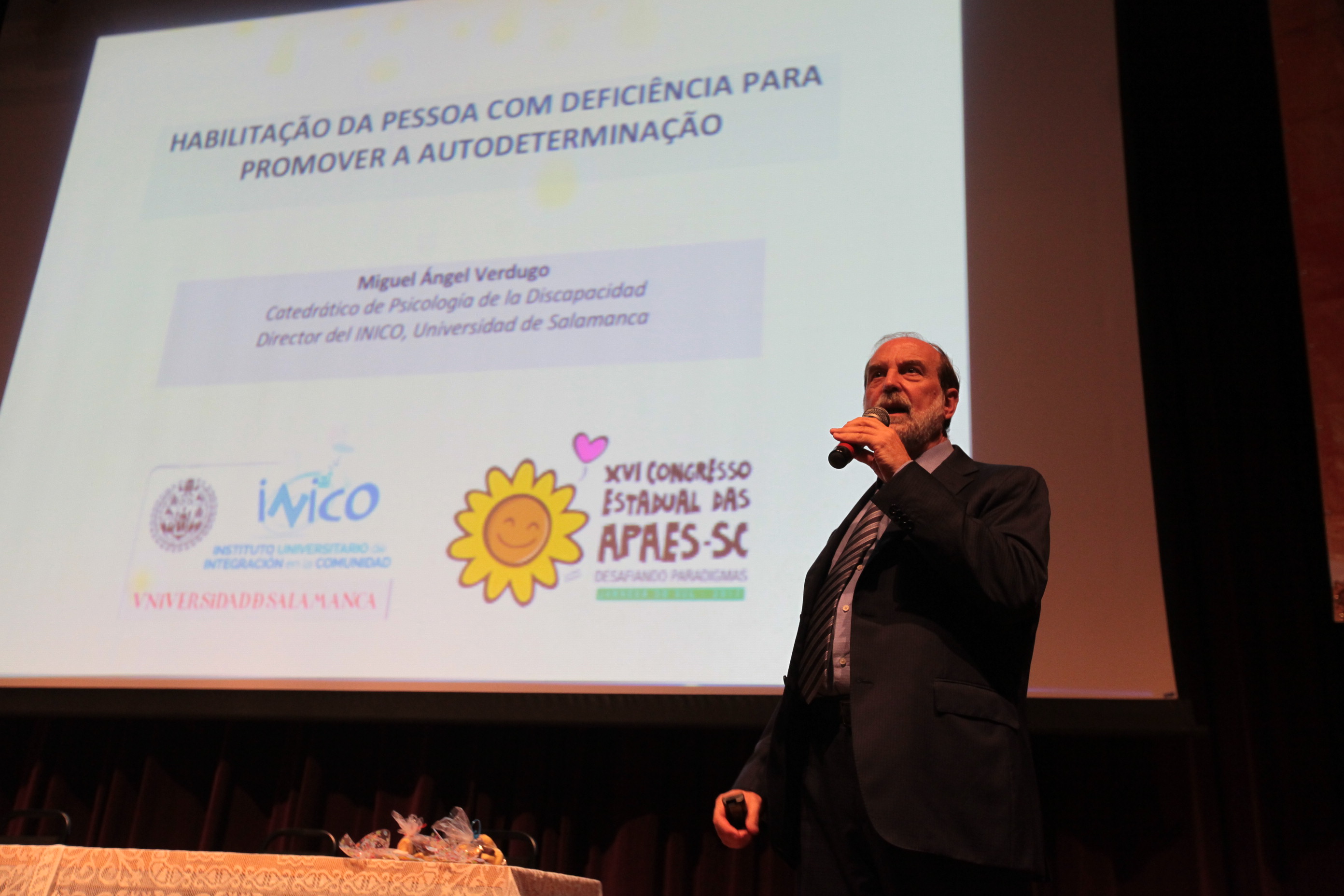 XVI Congresso Estadual das APAEs de Santa Catarina. Miguel Verdugo.