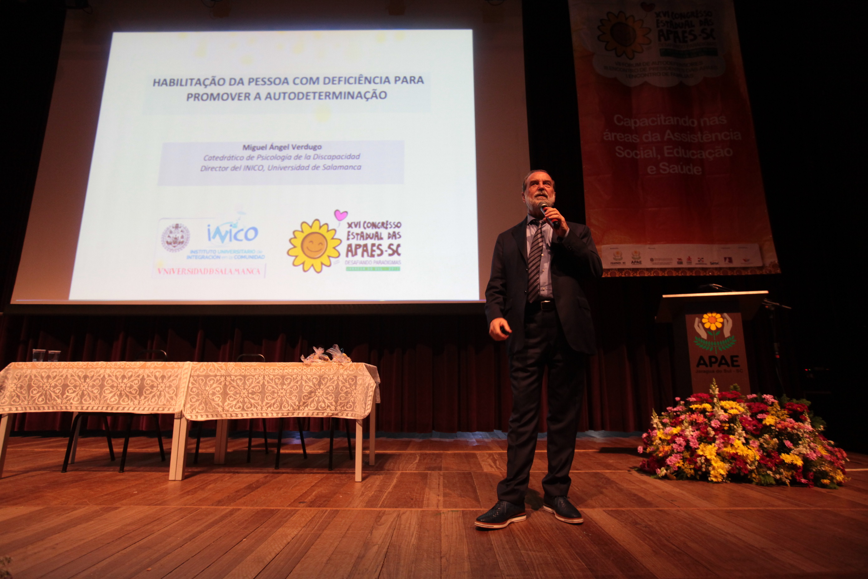 XVI Congresso Estadual das APAEs de Santa Catarina. Miguel Verdugo.