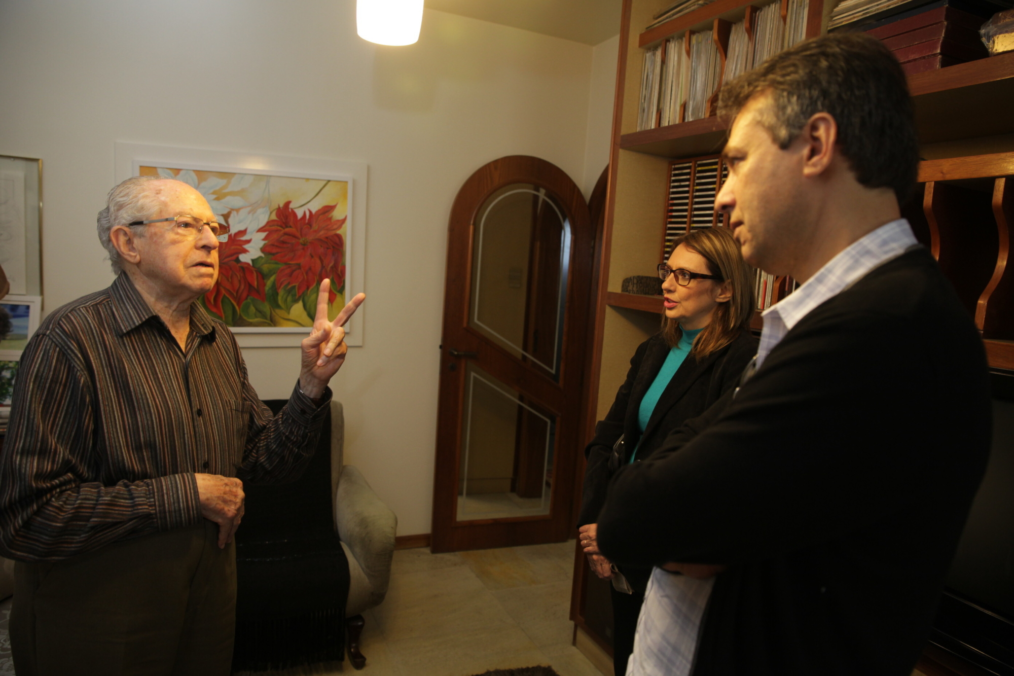 Stélio Boabaid, em setembro de 2013, durante entrevista em sua residência, em Tubarão. FOTO: Lucas Diniz/Agência AL