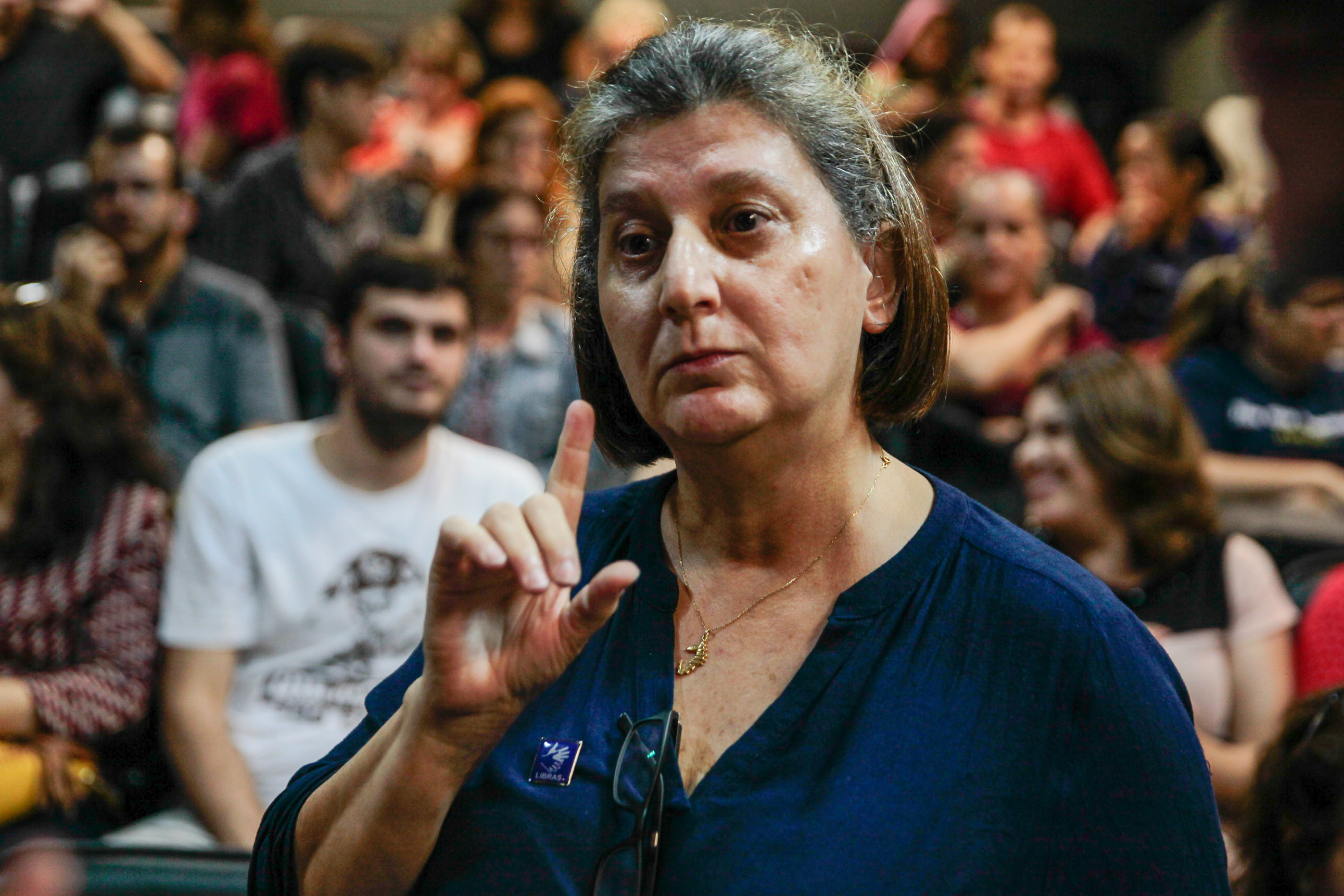 Audiência Pública sobre Acessibilidade no Atendimento ao Cidadão Surdo pela Língua Brasileira de Sinais. Sandra Lúcia Amorim.