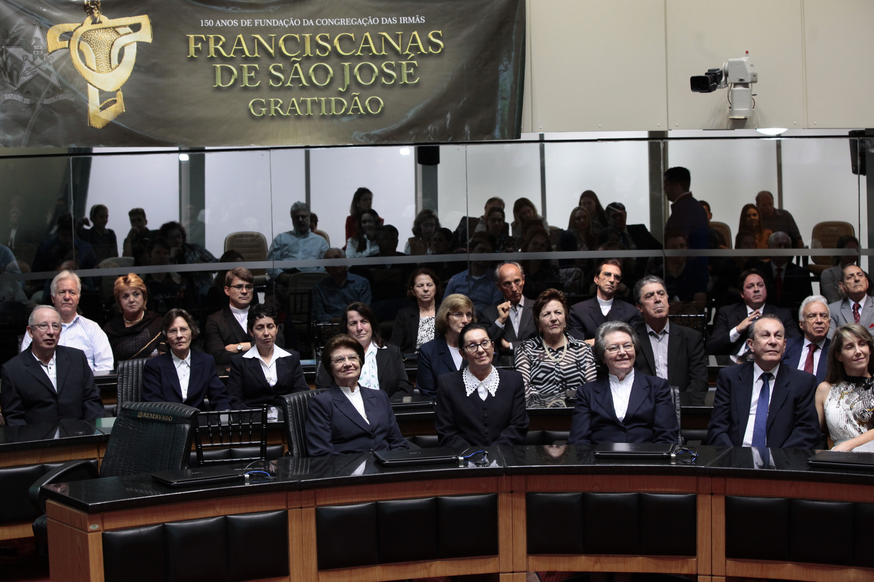 Sessão especial em homenagem à passagem dos 150 anos de fundação da Congregação das Irmãs Franciscanas em São José e 90 Anos em Angelina.