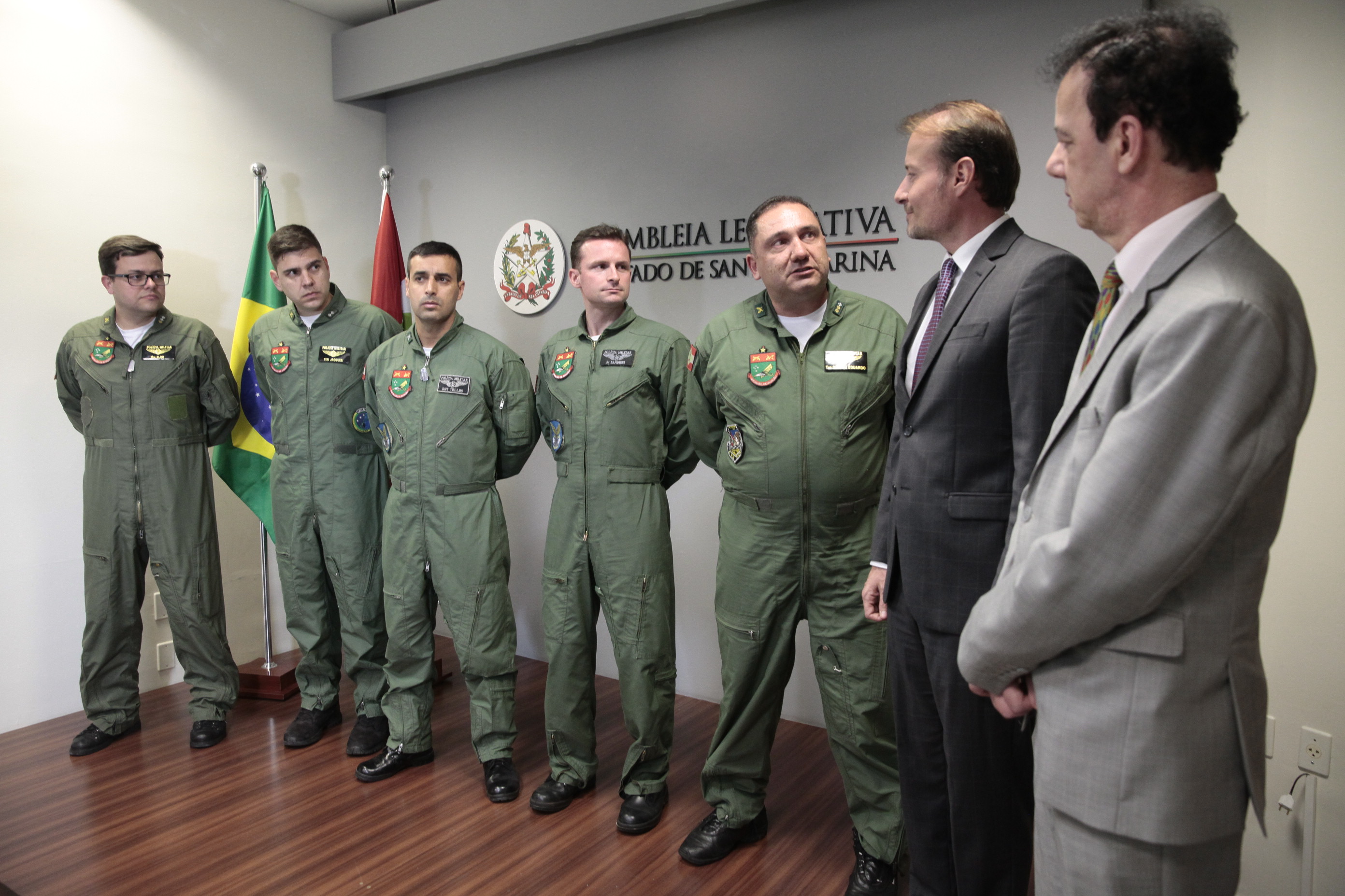 Quinta Companhia do Batalhão de aviação da PMSC recebe Moção de Aplauso na Alesc.