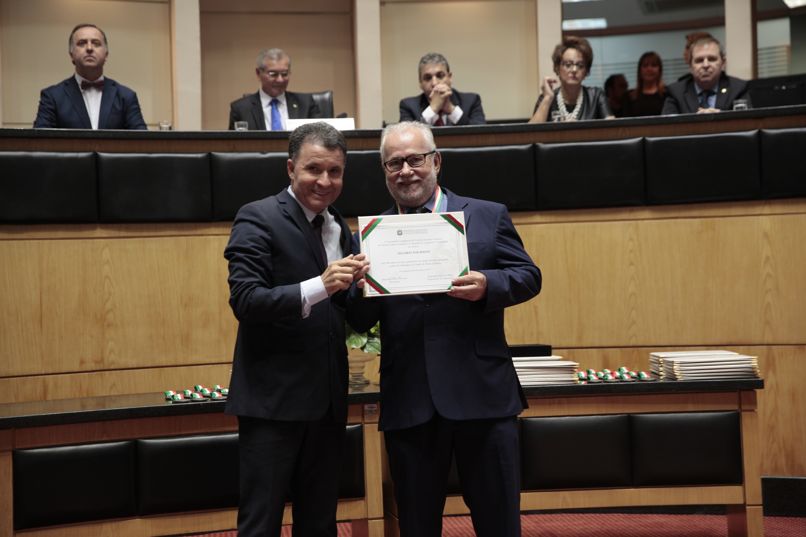 Sessão Solene de Concessão da Comenda do Legislativo Catarinense. Foto: Fábio Queiroz