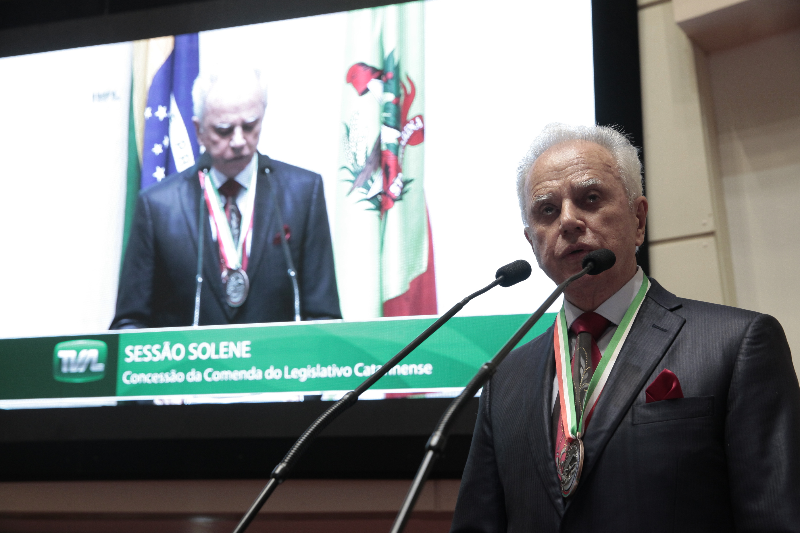 Sessão Solene de Concessão da Comenda do Legislativo Catarinense. Foto: Fábio Queiroz