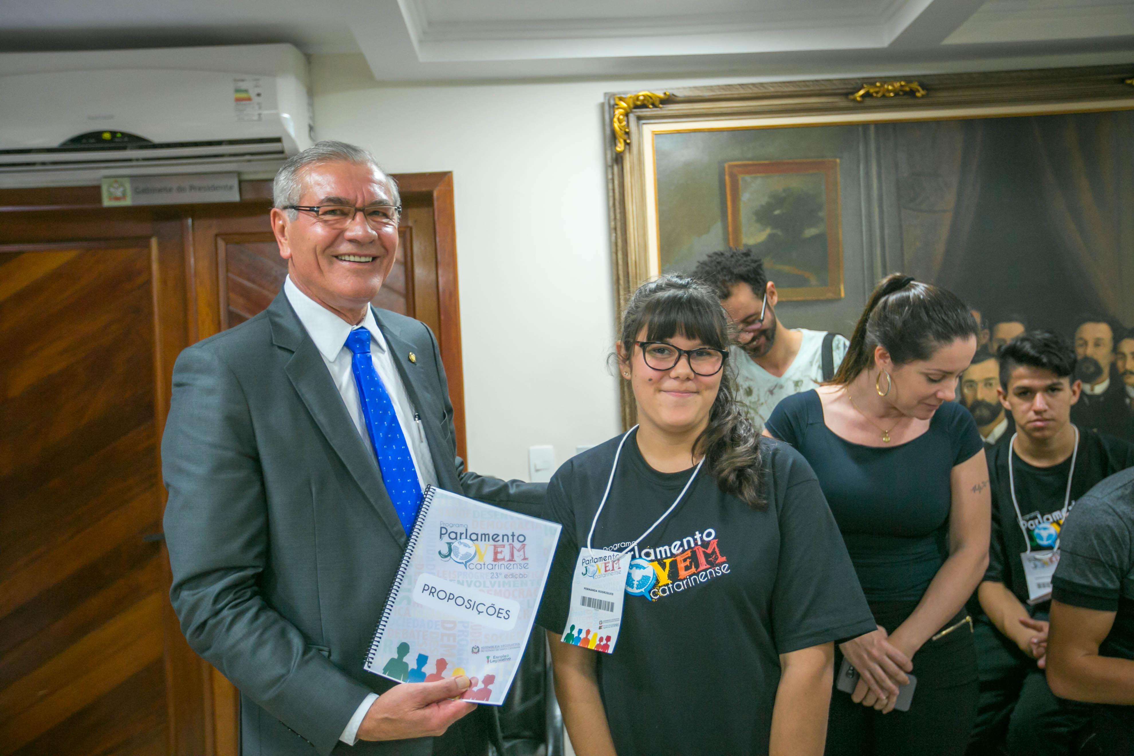 Parlamento Jovem visita o Presidente da ALESC