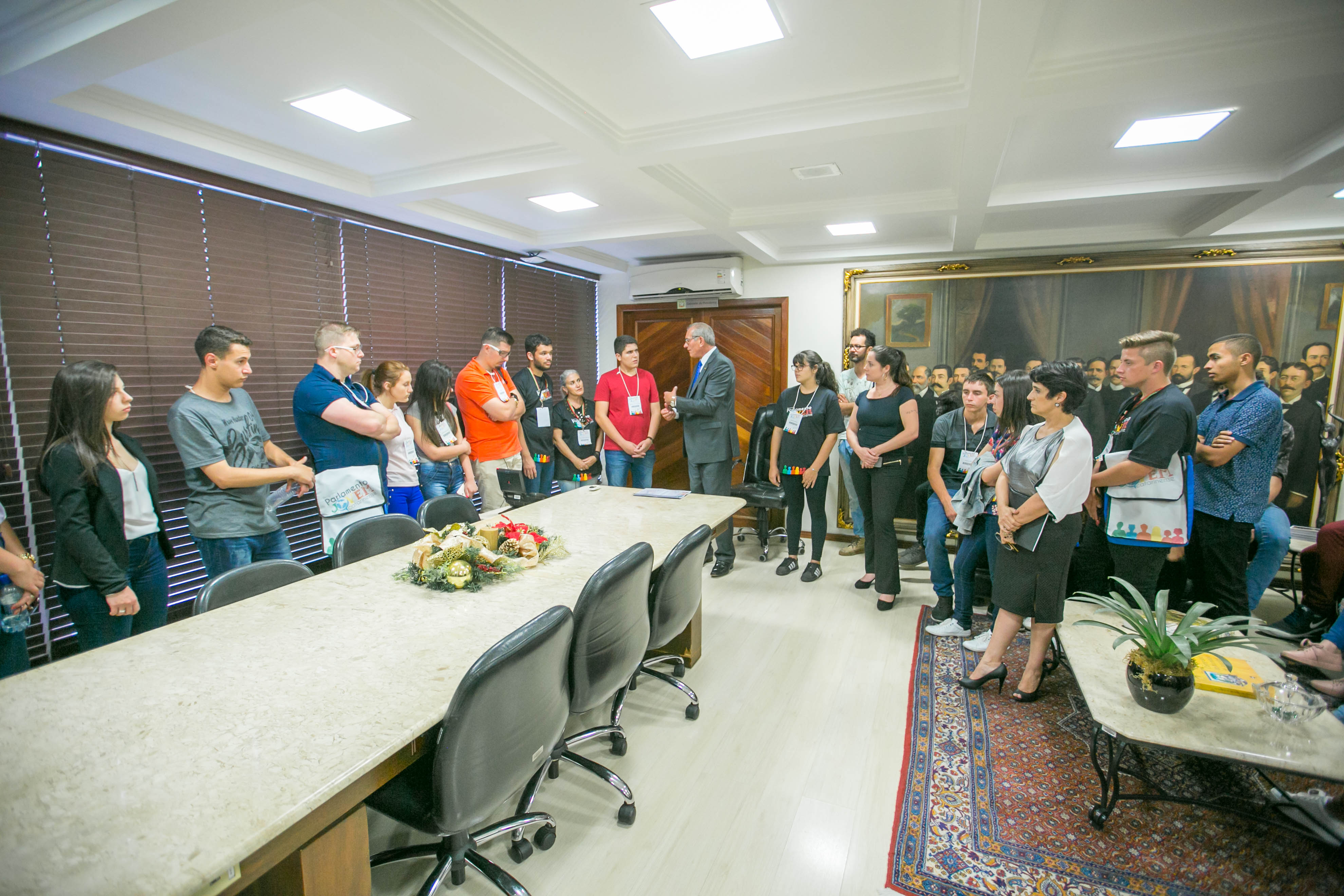 Parlamento Jovem visita o Presidente da ALESC