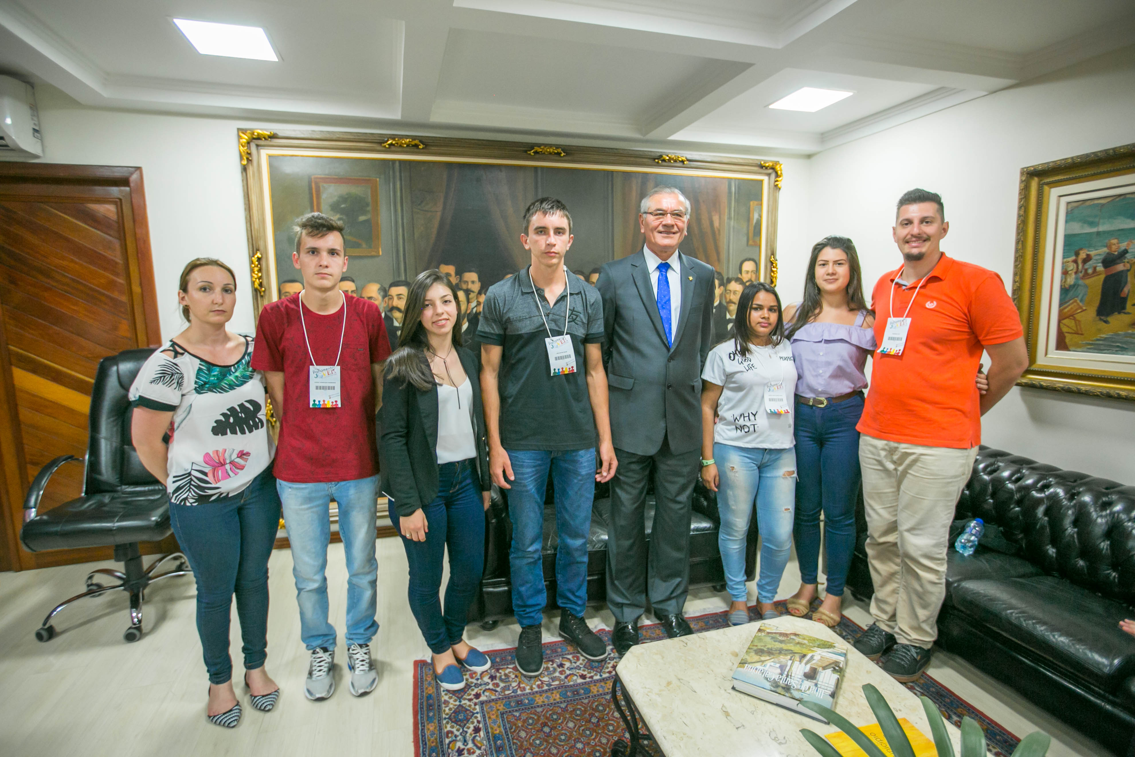 Parlamento Jovem visita o Presidente da ALESC