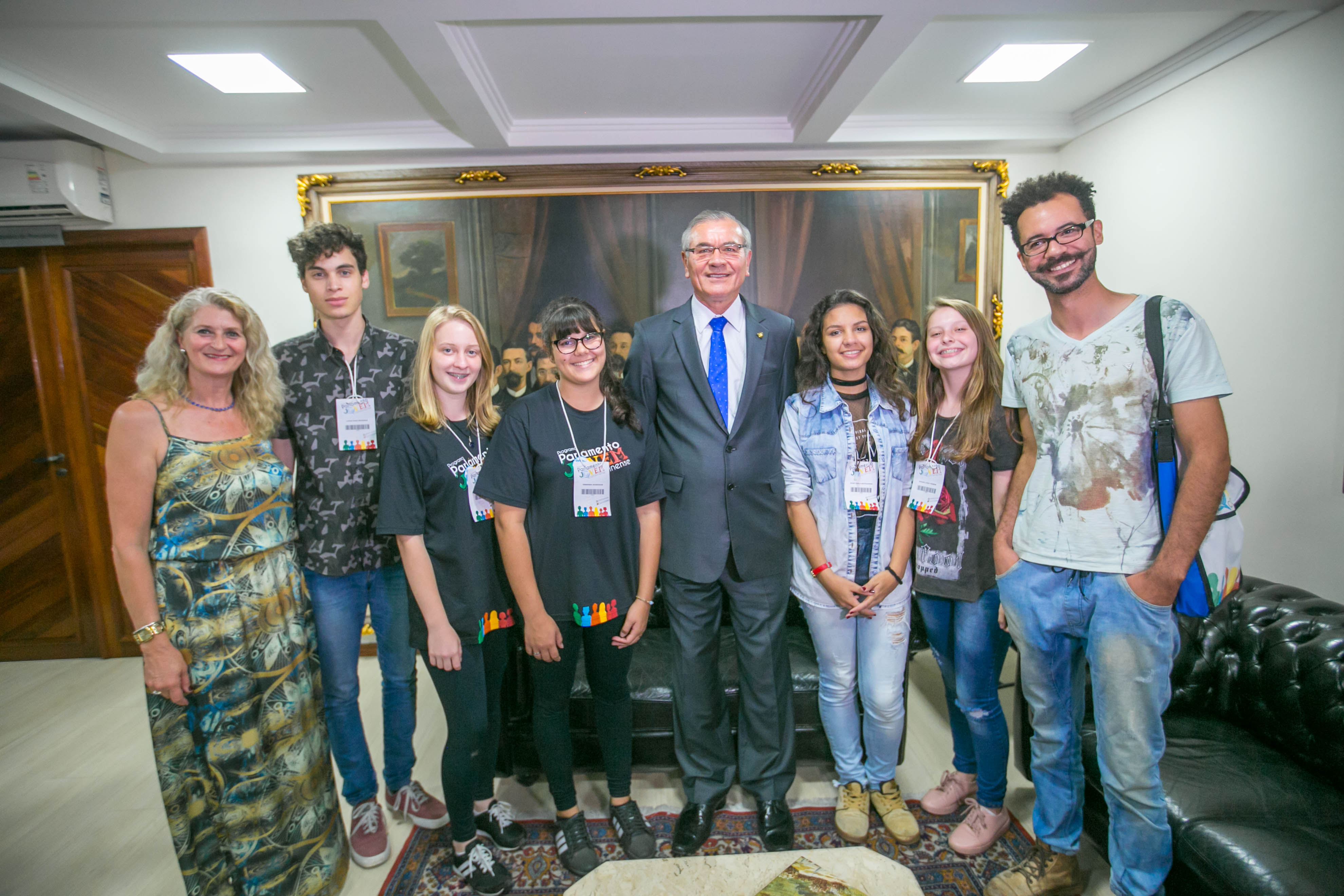 Parlamento Jovem visita o Presidente da ALESC