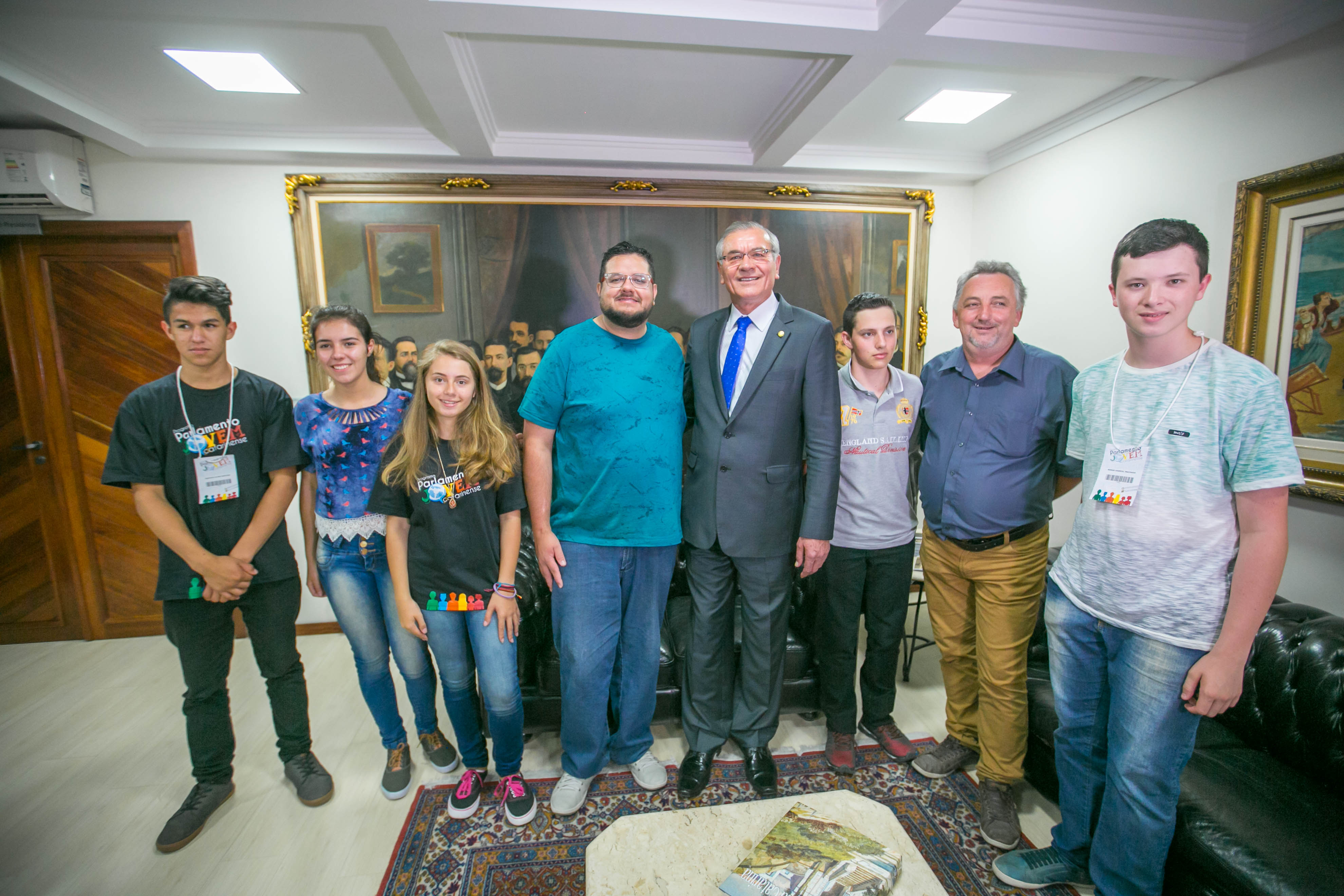 Parlamento Jovem visita o Presidente da ALESC
