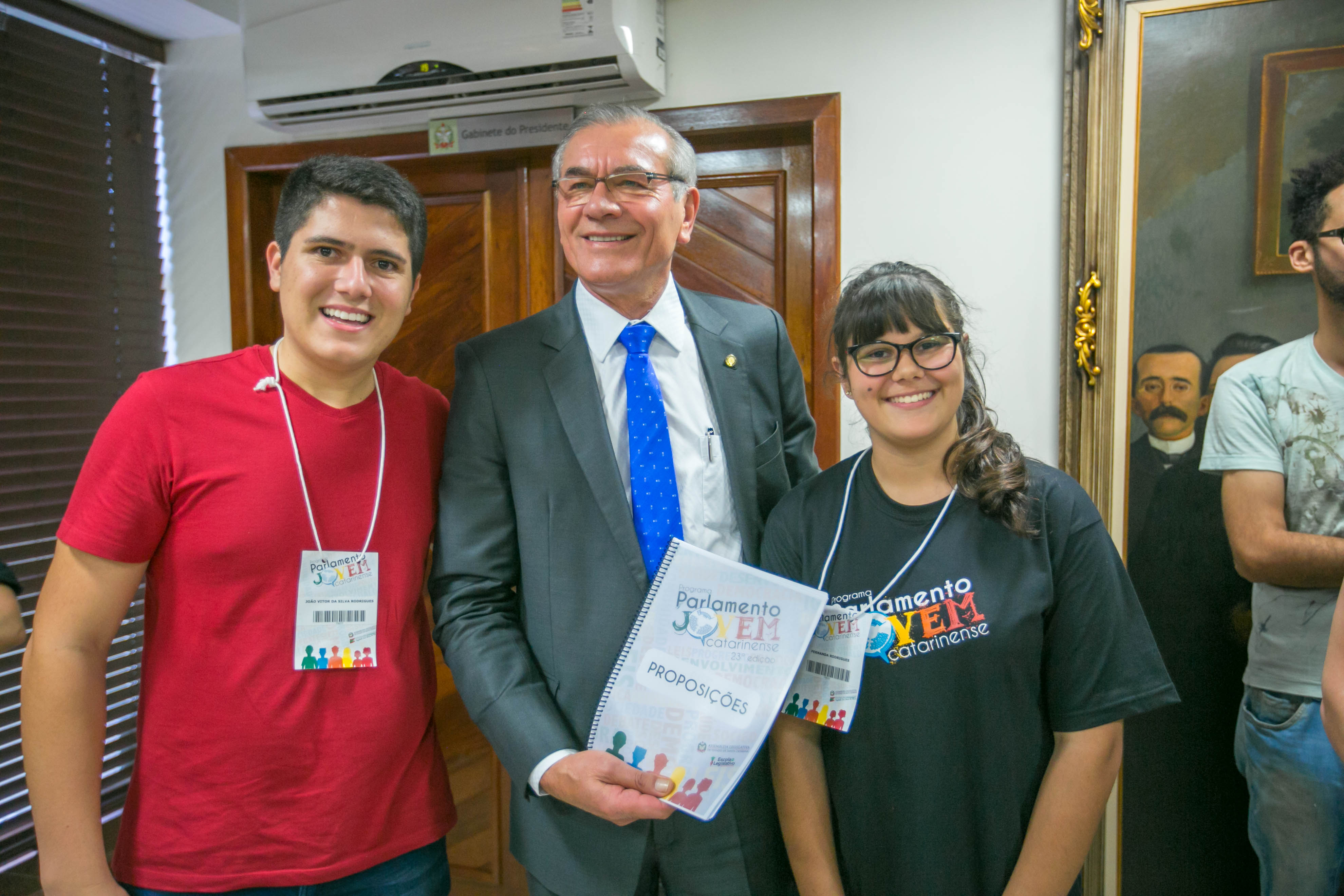 Parlamento Jovem visita o Presidente da ALESC