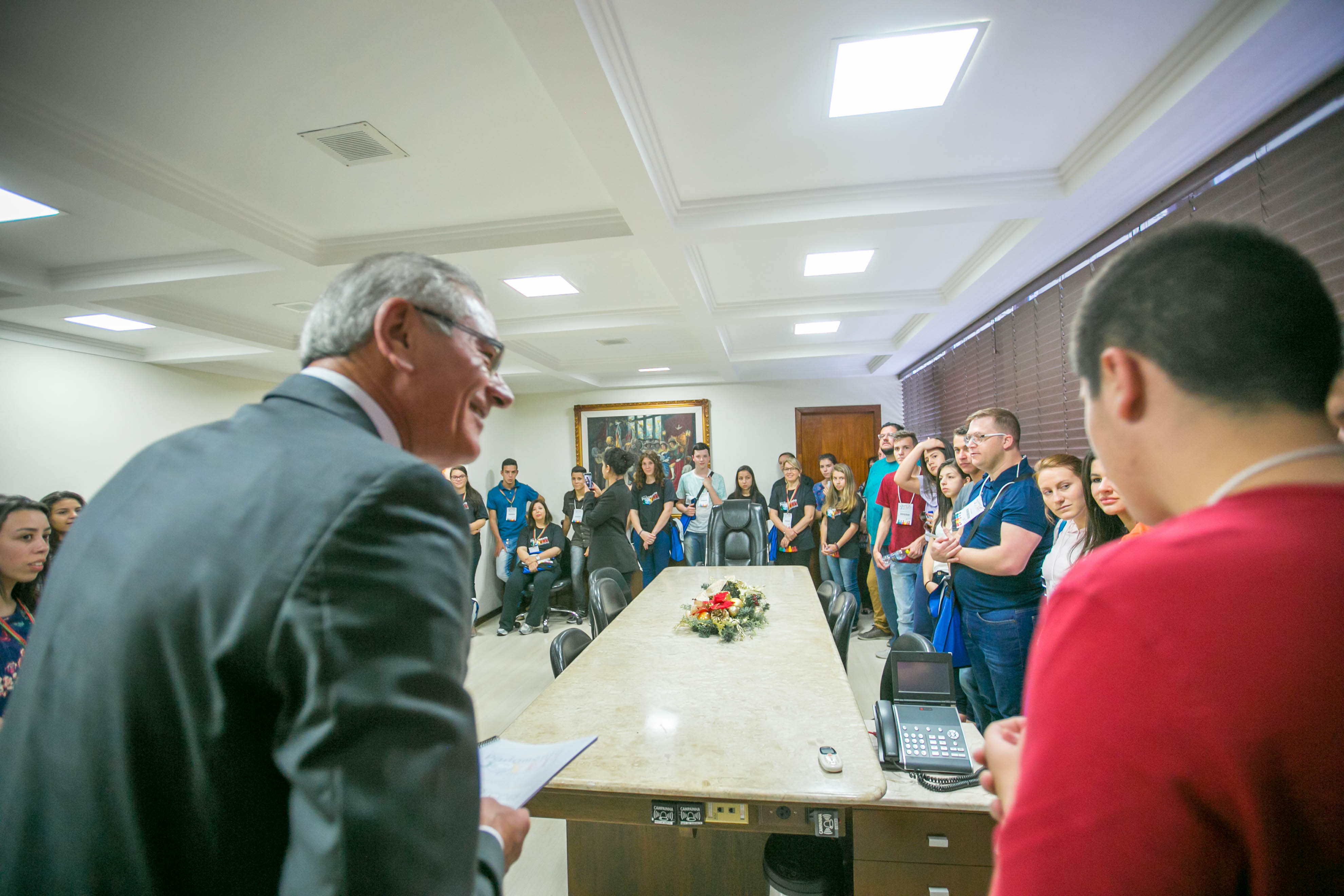 Parlamento Jovem visita o Presidente da ALESC