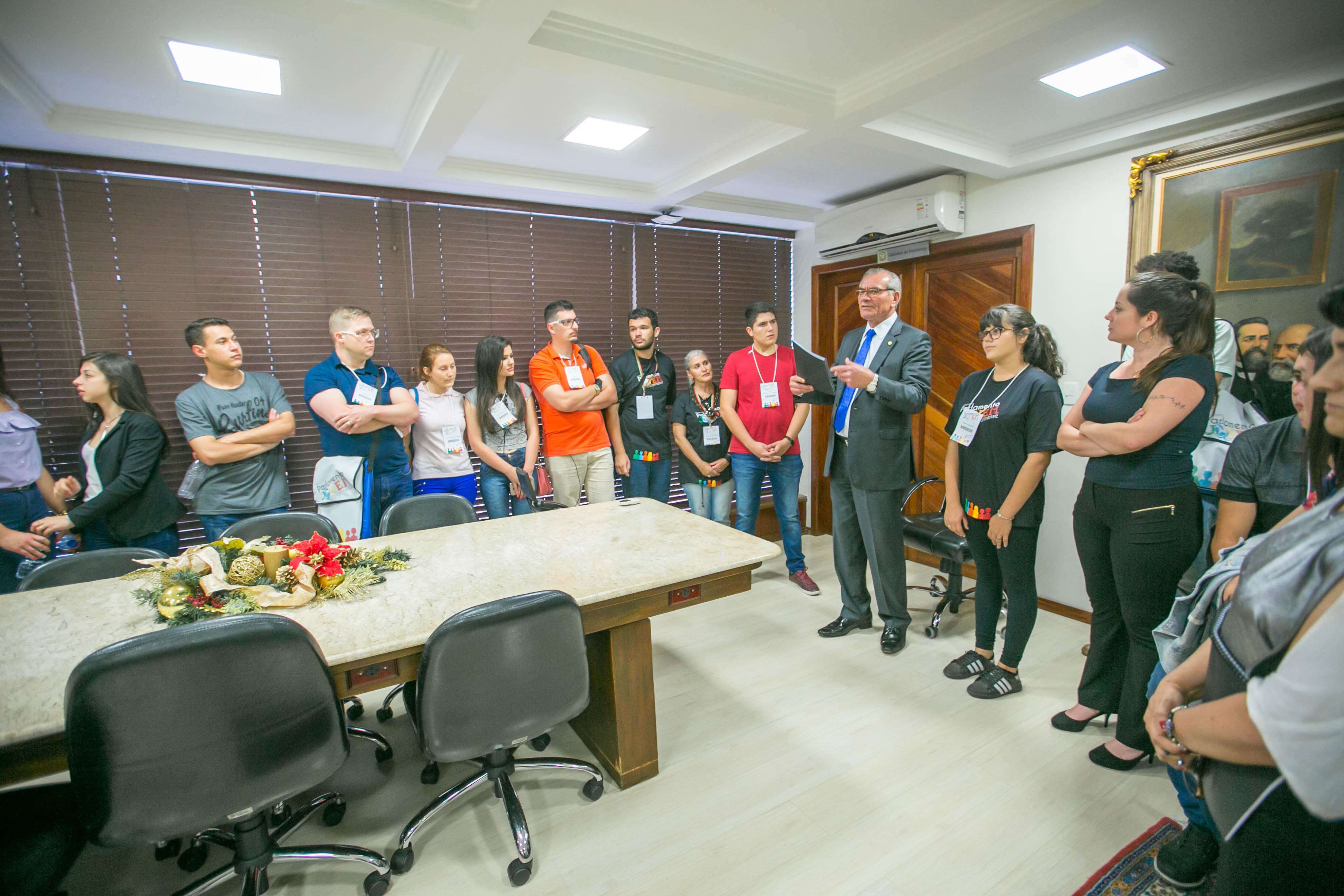 Parlamento Jovem visita o Presidente da ALESC