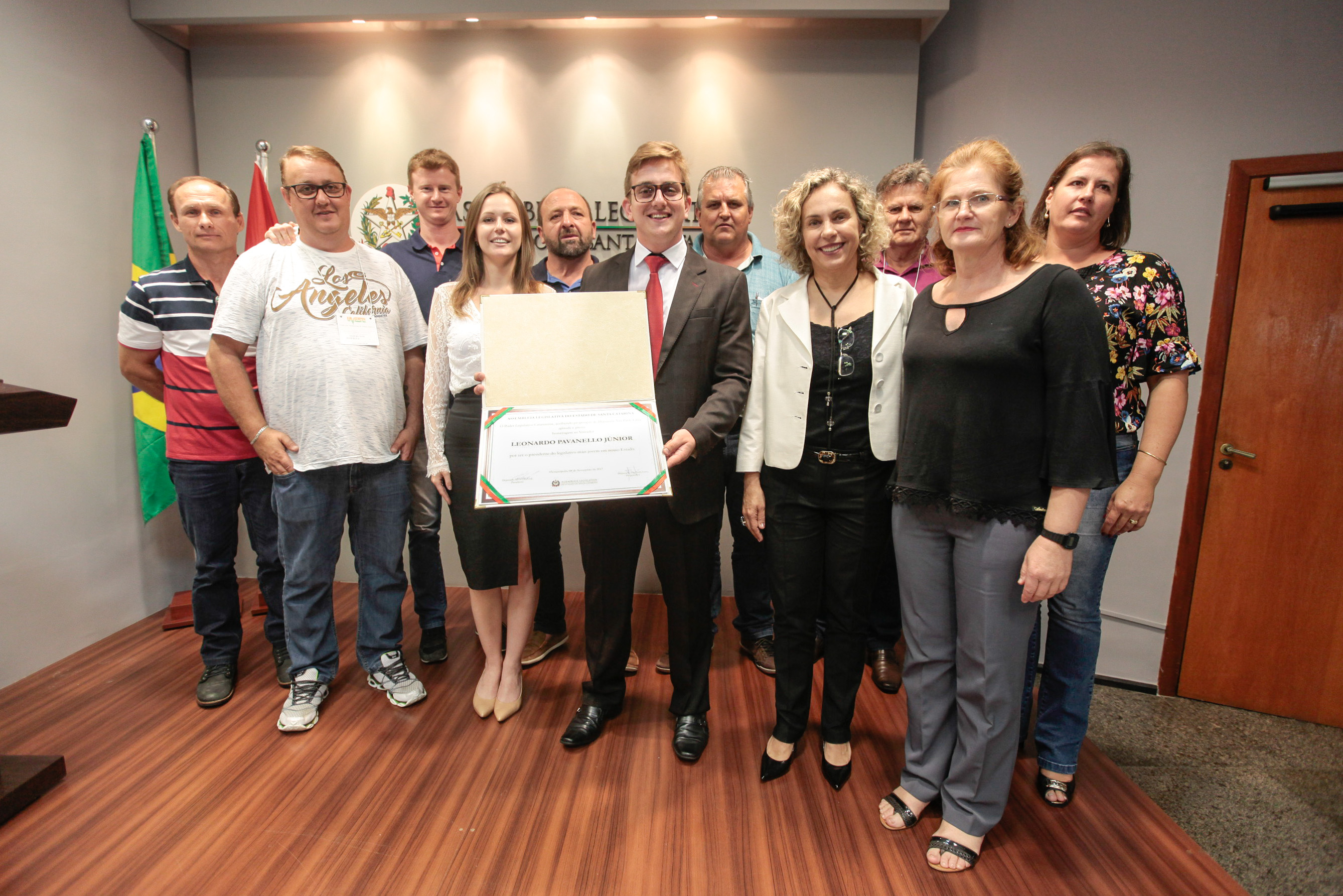 Moção honrosa ao presidente do legislativo mais jovem do Estado.