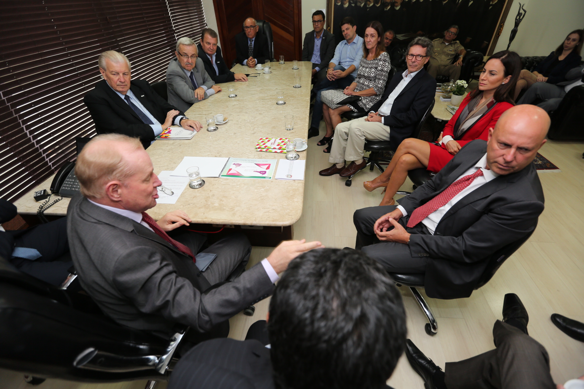 Presidente da Alesc, Aldo Schneider, Reúne-se com Representantes de Veículos da Acaert.