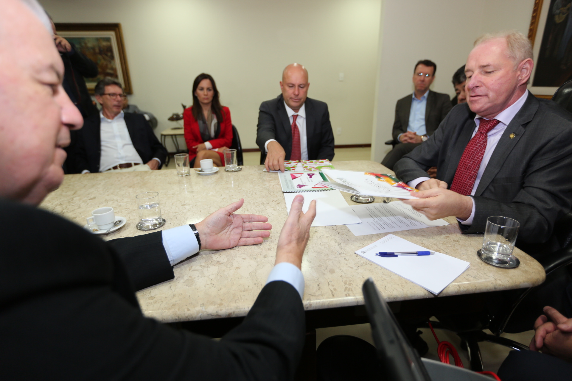 Presidente da Alesc, Aldo Schneider, Reúne-se com Representantes de Veículos da Acaert.
