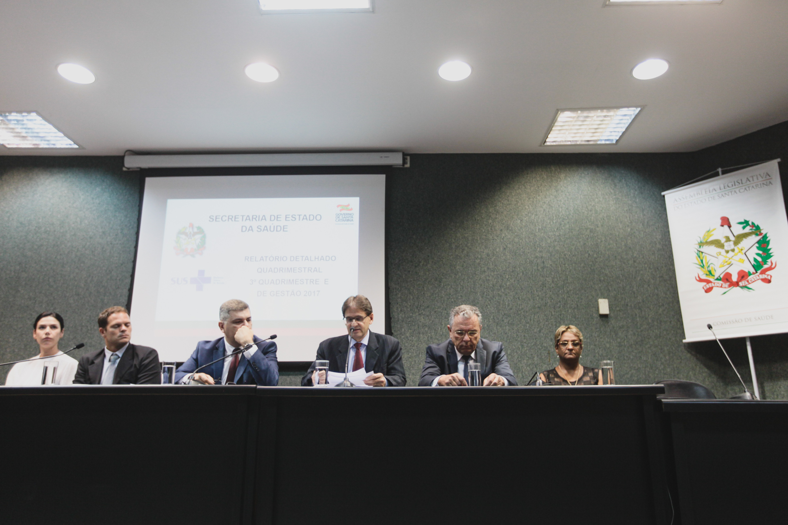 Audiência Pública de contas da Secretaria de Saúde.