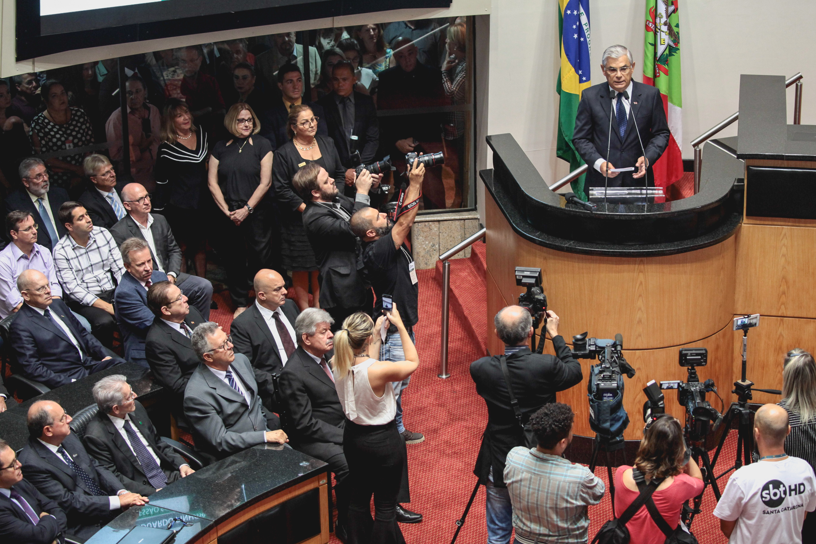 Posse do Governador do Estado Eduardo Pinho Moreira.