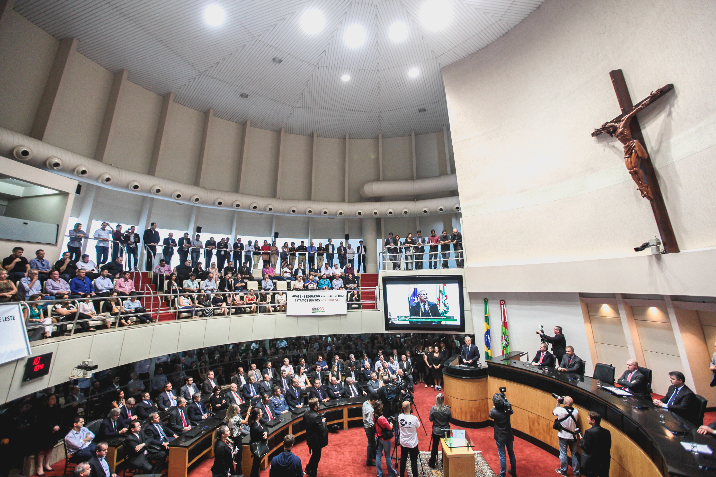 Posse do Governador do Estado Eduardo Pinho Moreira.