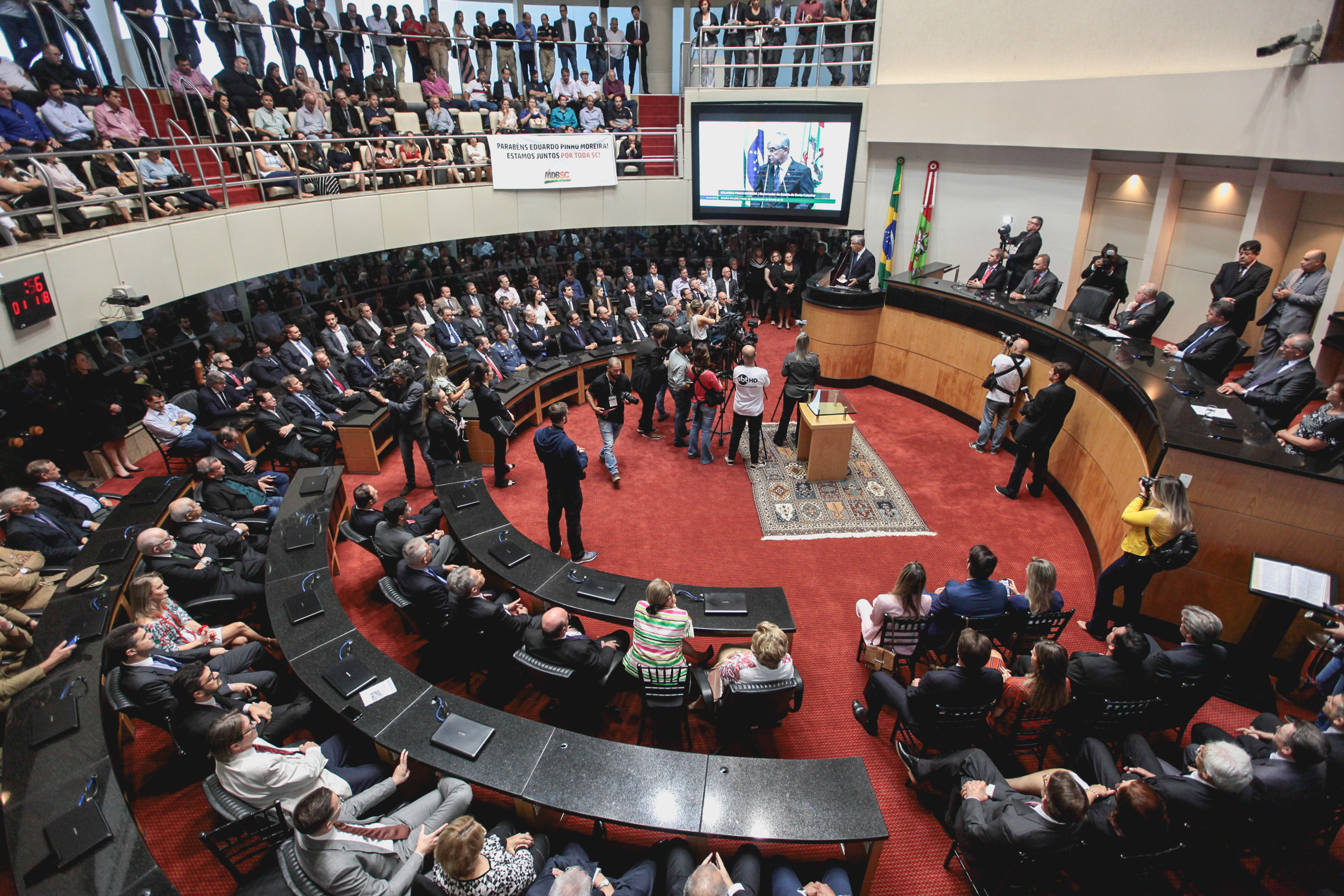 Posse do Governador do Estado Eduardo Pinho Moreira.