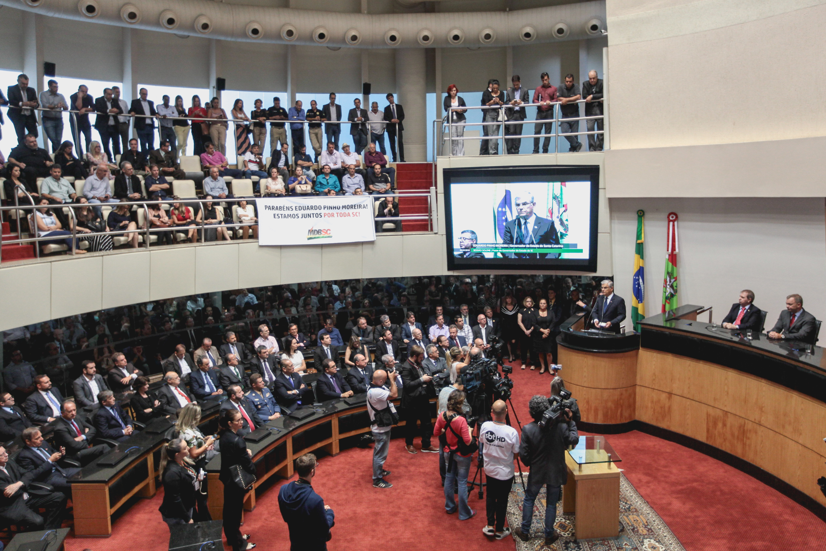 Posse do Governador do Estado Eduardo Pinho Moreira.