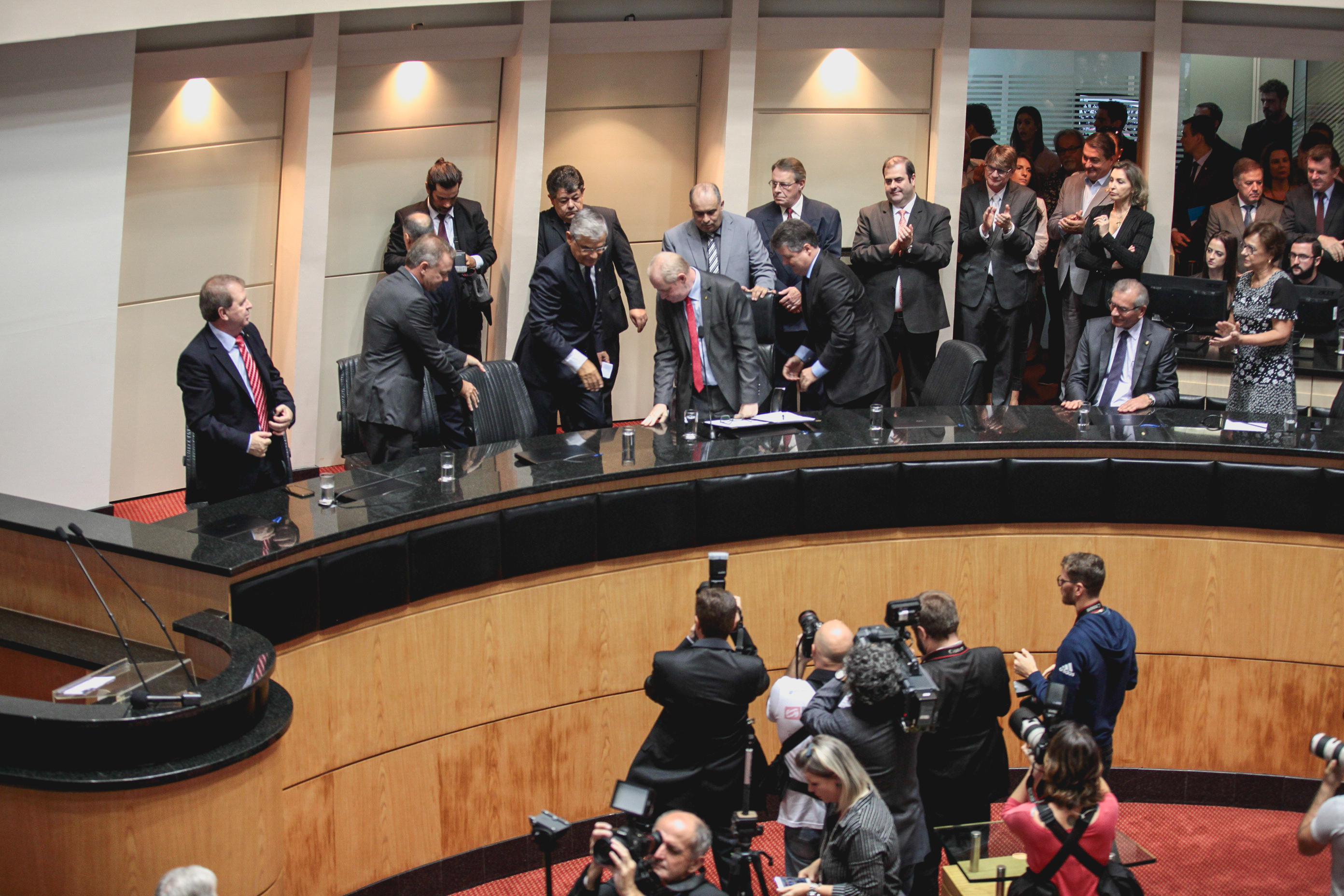 Posse do Governador do Estado Eduardo Pinho Moreira.