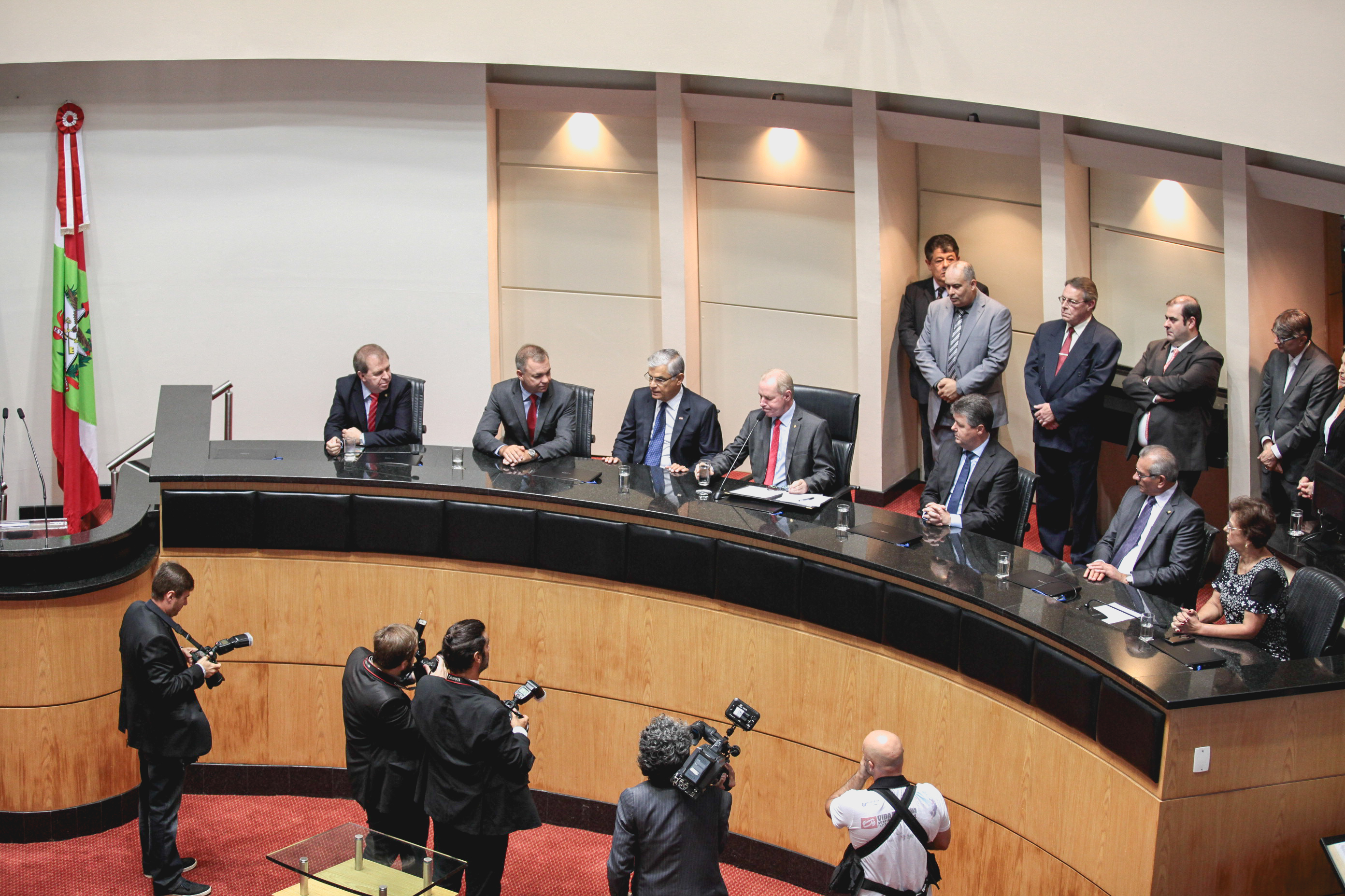 Posse do Governador do Estado Eduardo Pinho Moreira.