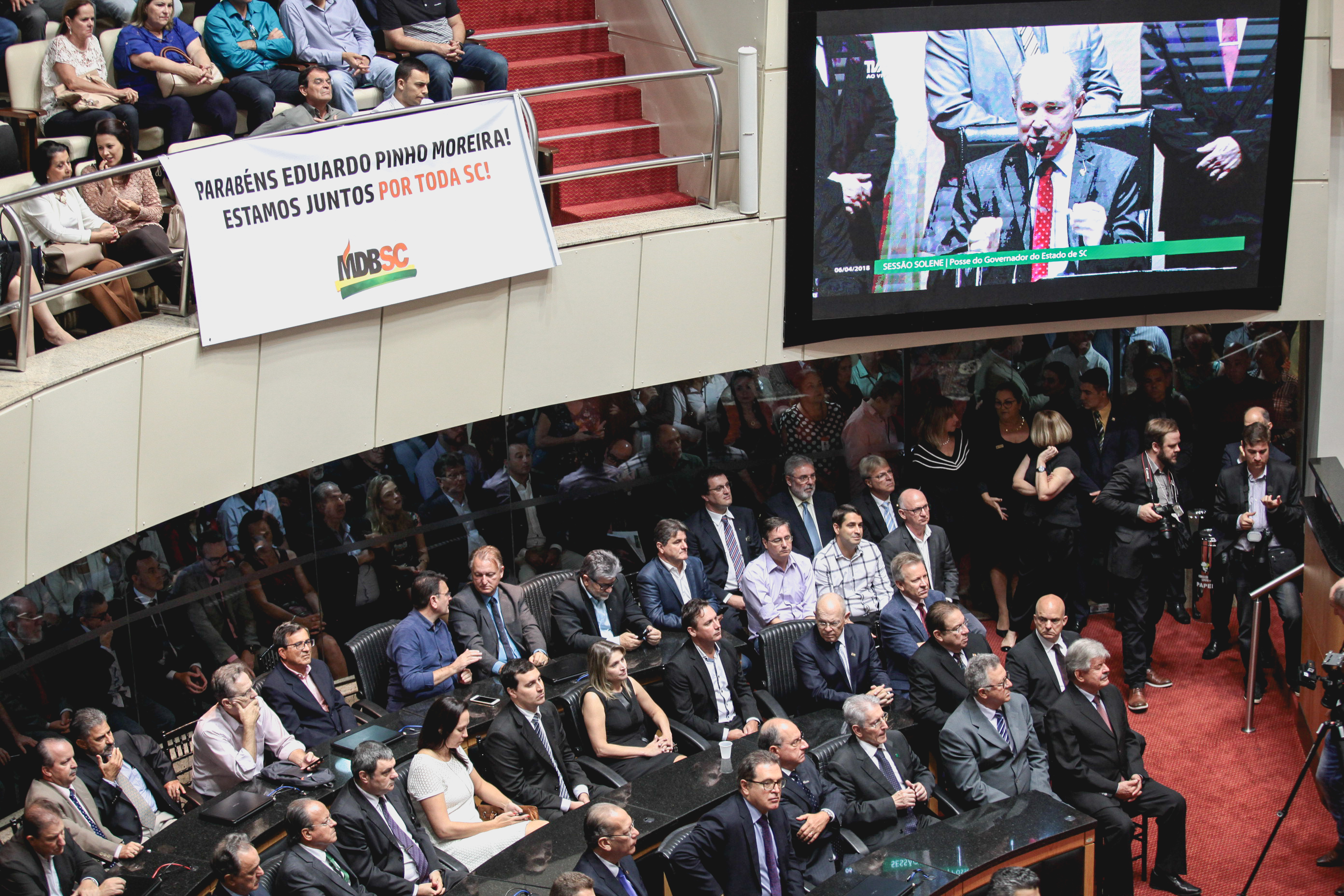 Posse do Governador do Estado Eduardo Pinho Moreira.