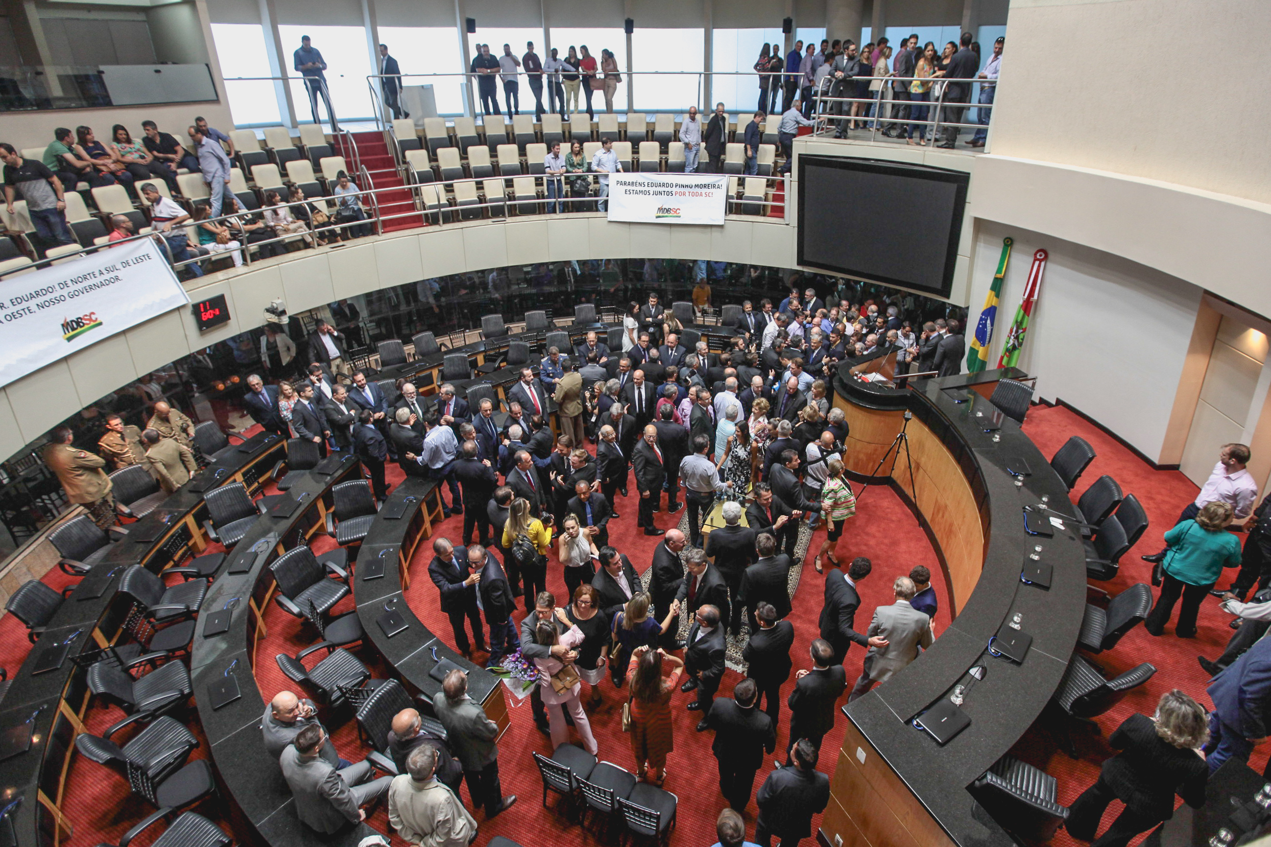Posse do Governador do Estado Eduardo Pinho Moreira.