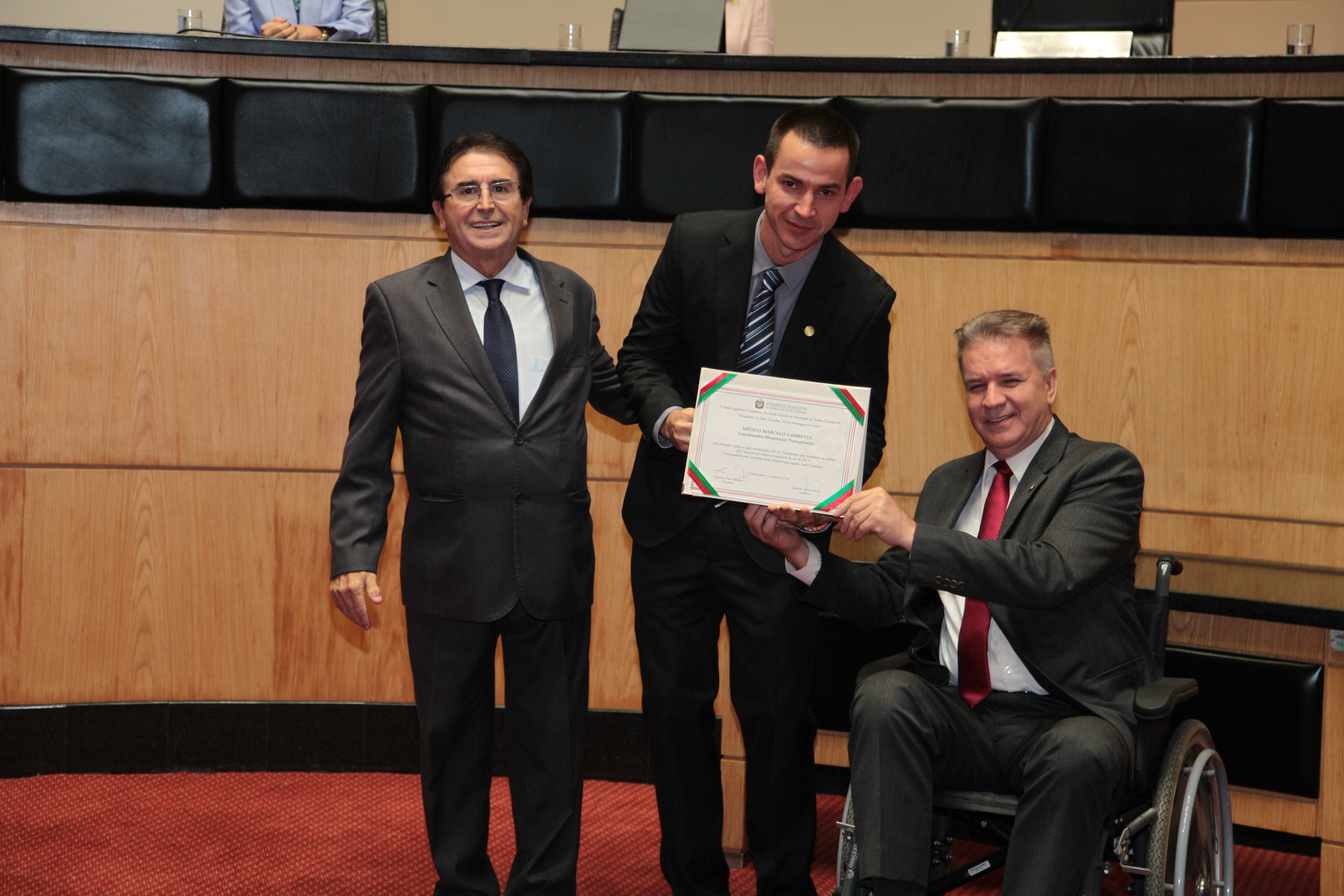 Homenagem ao Sistema Estadual de Transplantes de Santa Catarina