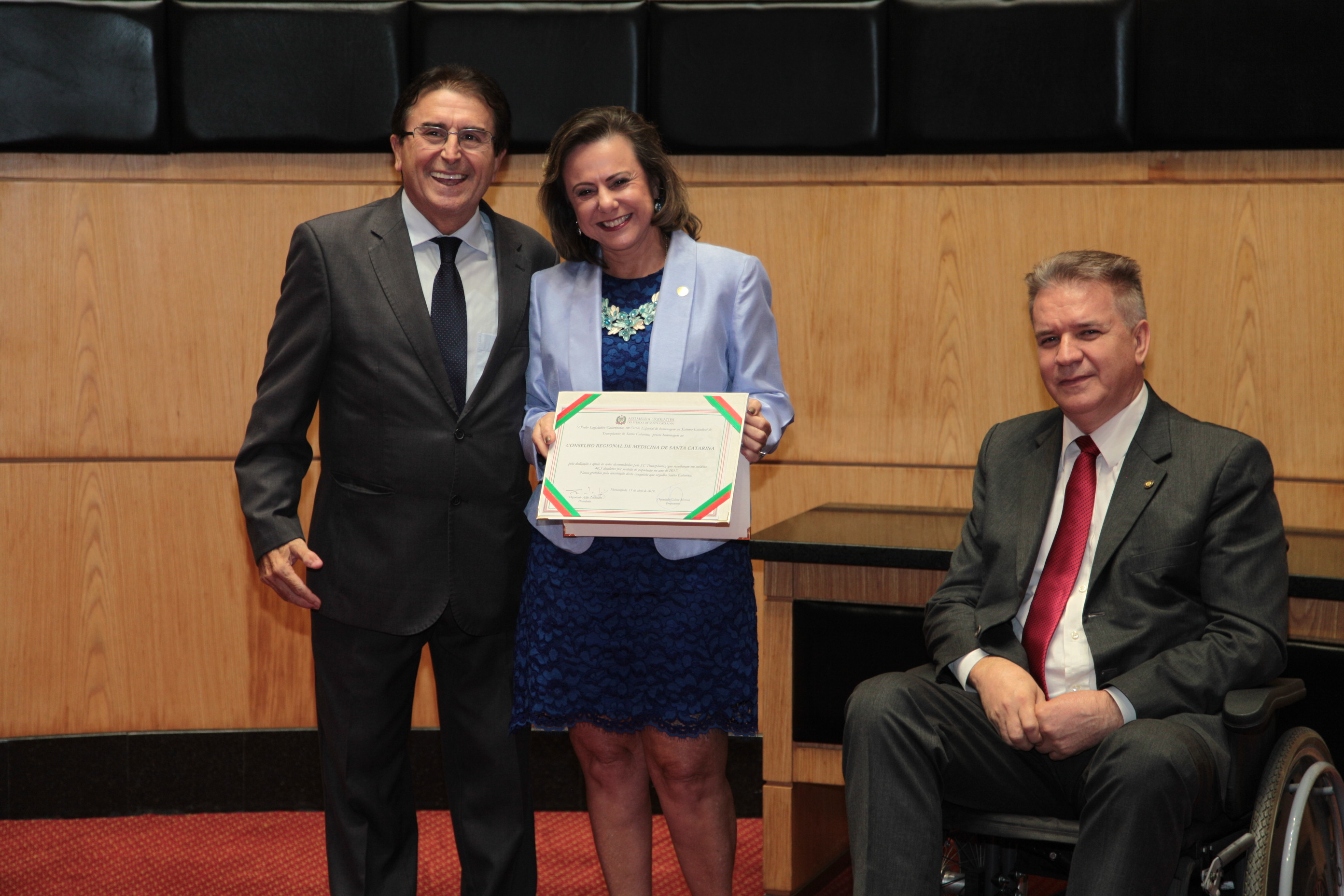 Homenagem ao Sistema Estadual de Transplantes de Santa Catarina