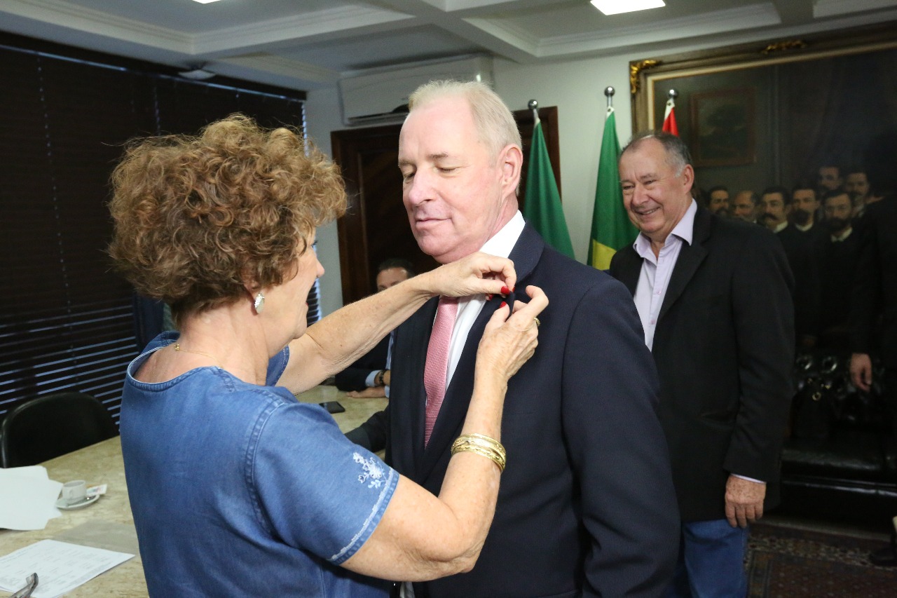 Presidente da Alesc, Deputado Aldo Schneider (MDB) Recebe Nova Diretoria da Federação das Apaes. Foto: Guto Kuerten / Agência AL